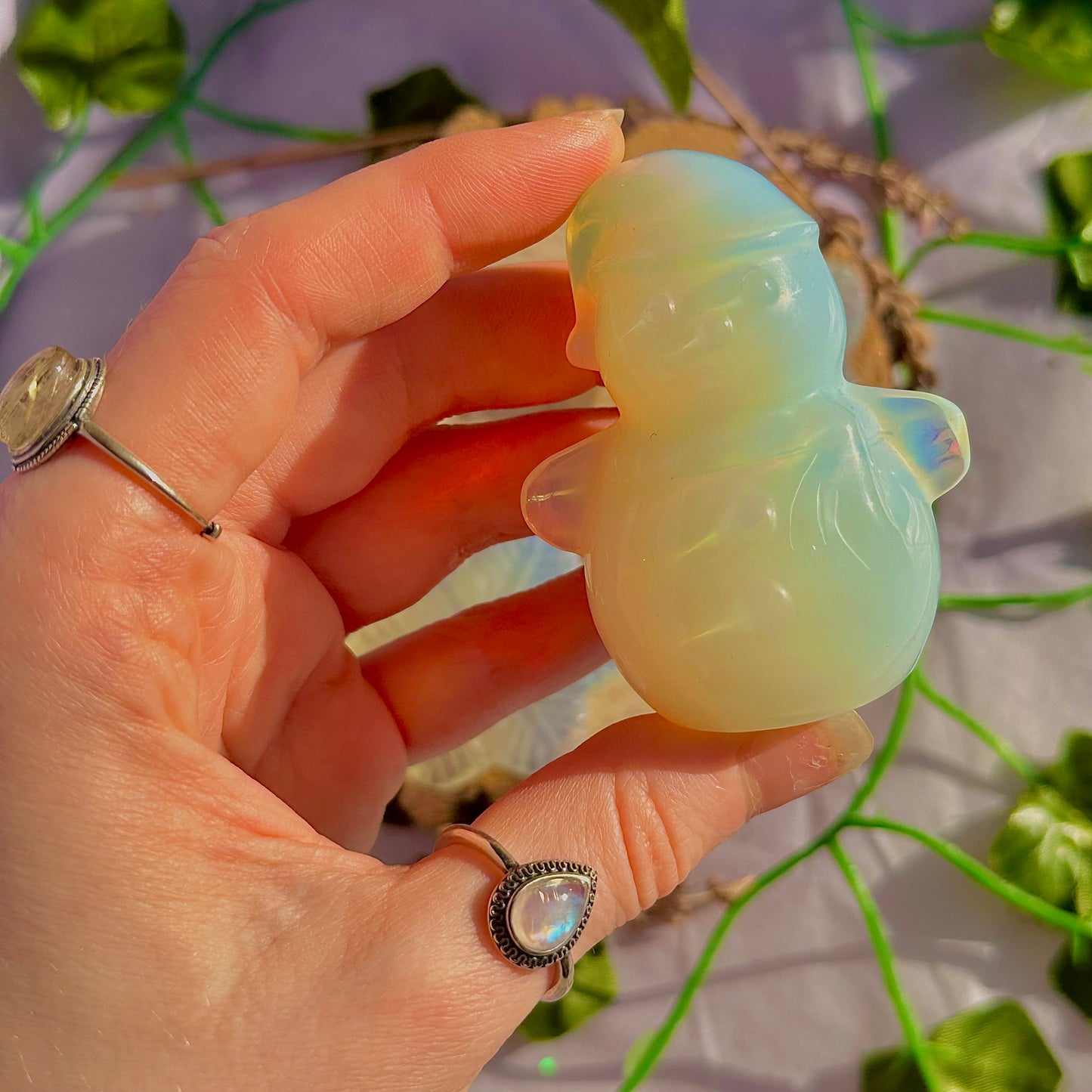 opalite snowman and snowflake carvings ~ choose your own