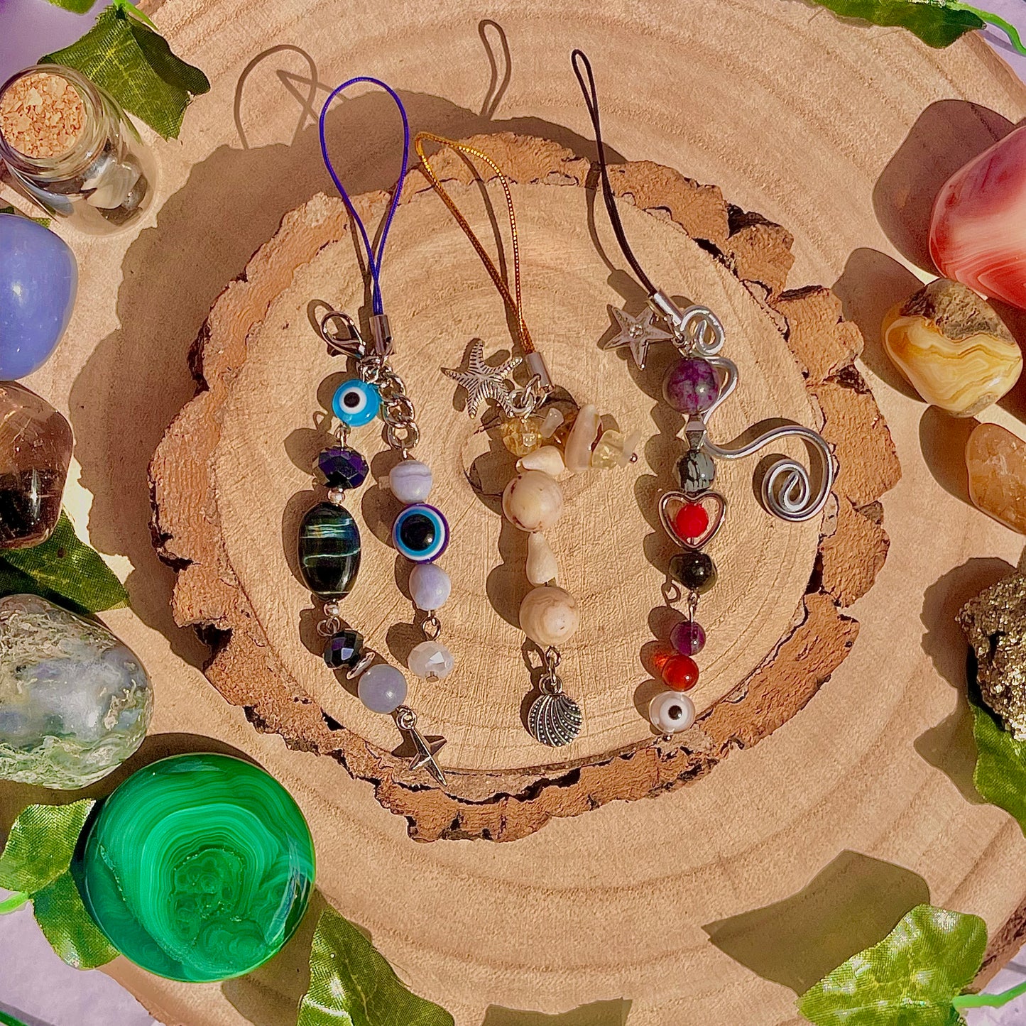 detailed phone charms