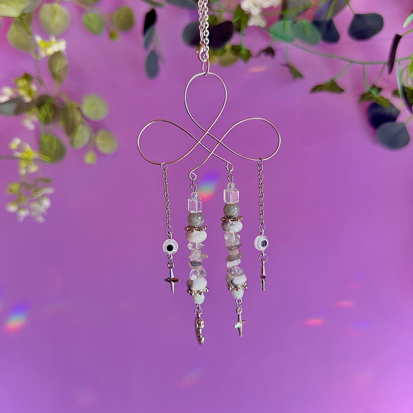 stars crossed car charm