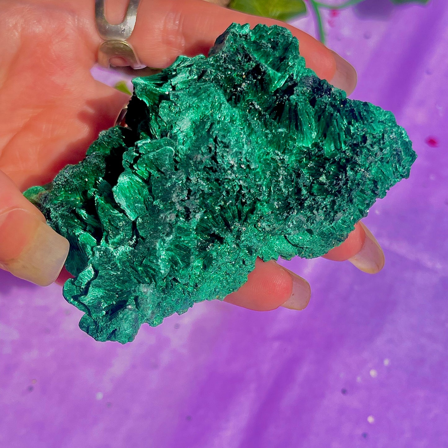fibrous malachite specimen B (3-4inch)
