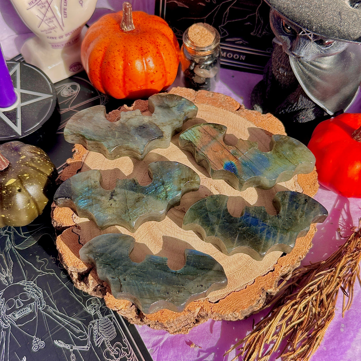 labradorite bat carvings ~ intuitively chosen
