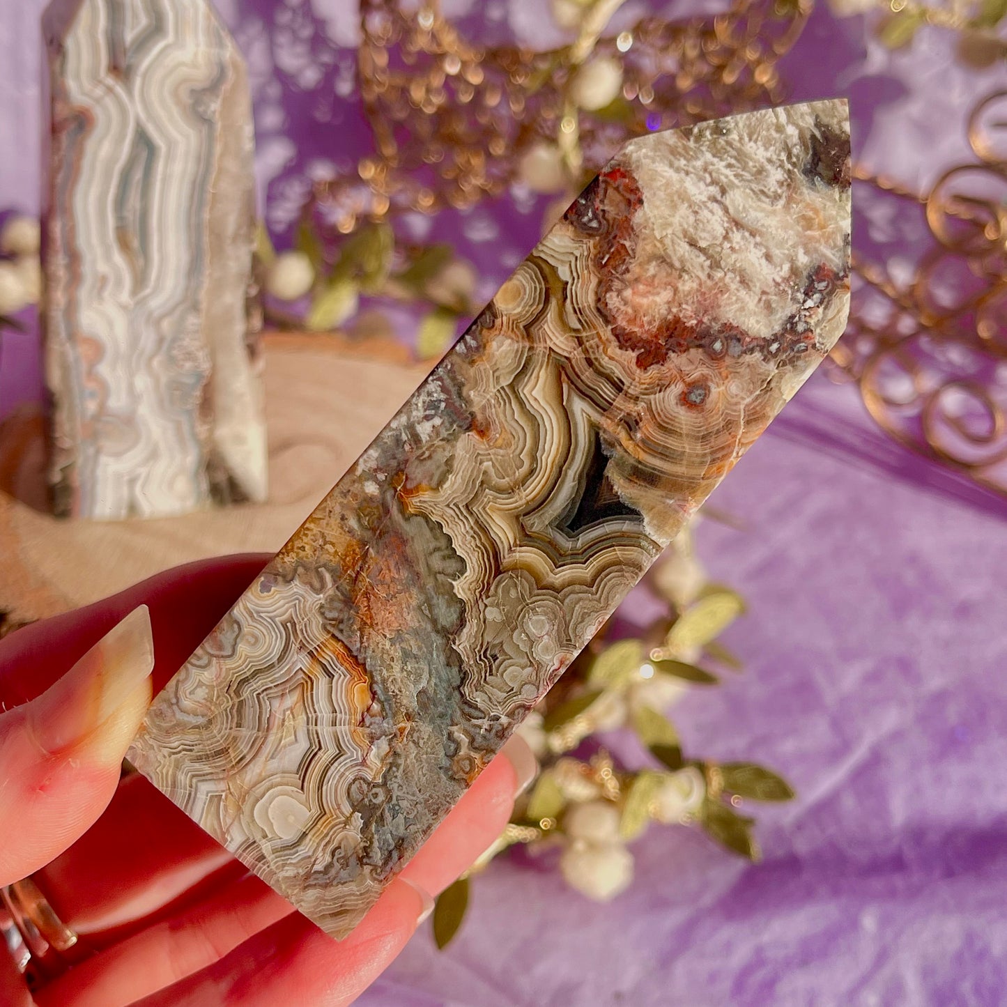 mexican crazy lace agate tower ~ choose your own