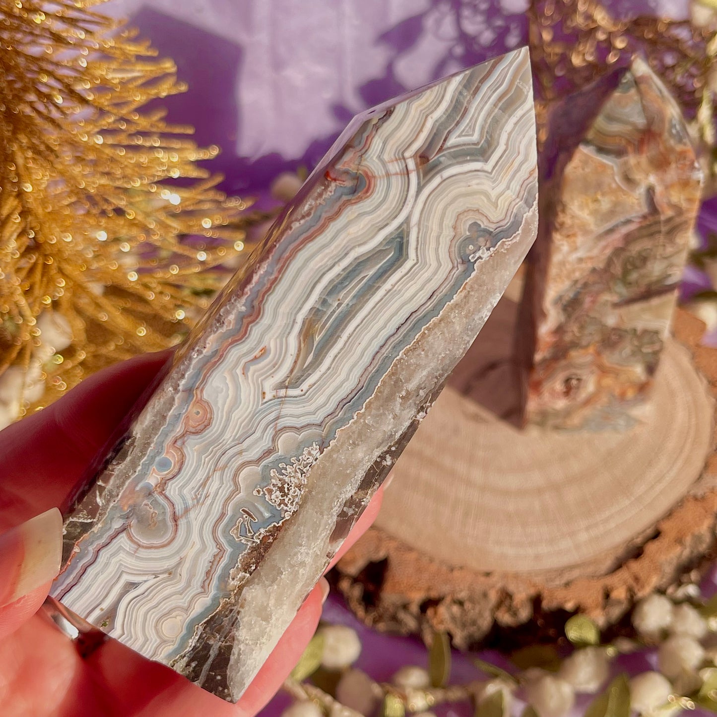 mexican crazy lace agate tower ~ choose your own