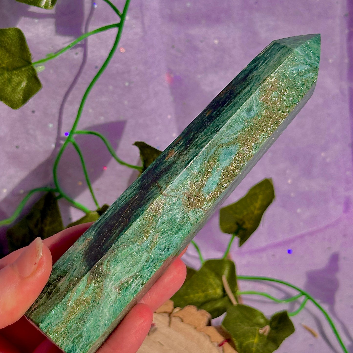 green fuchsite tower
