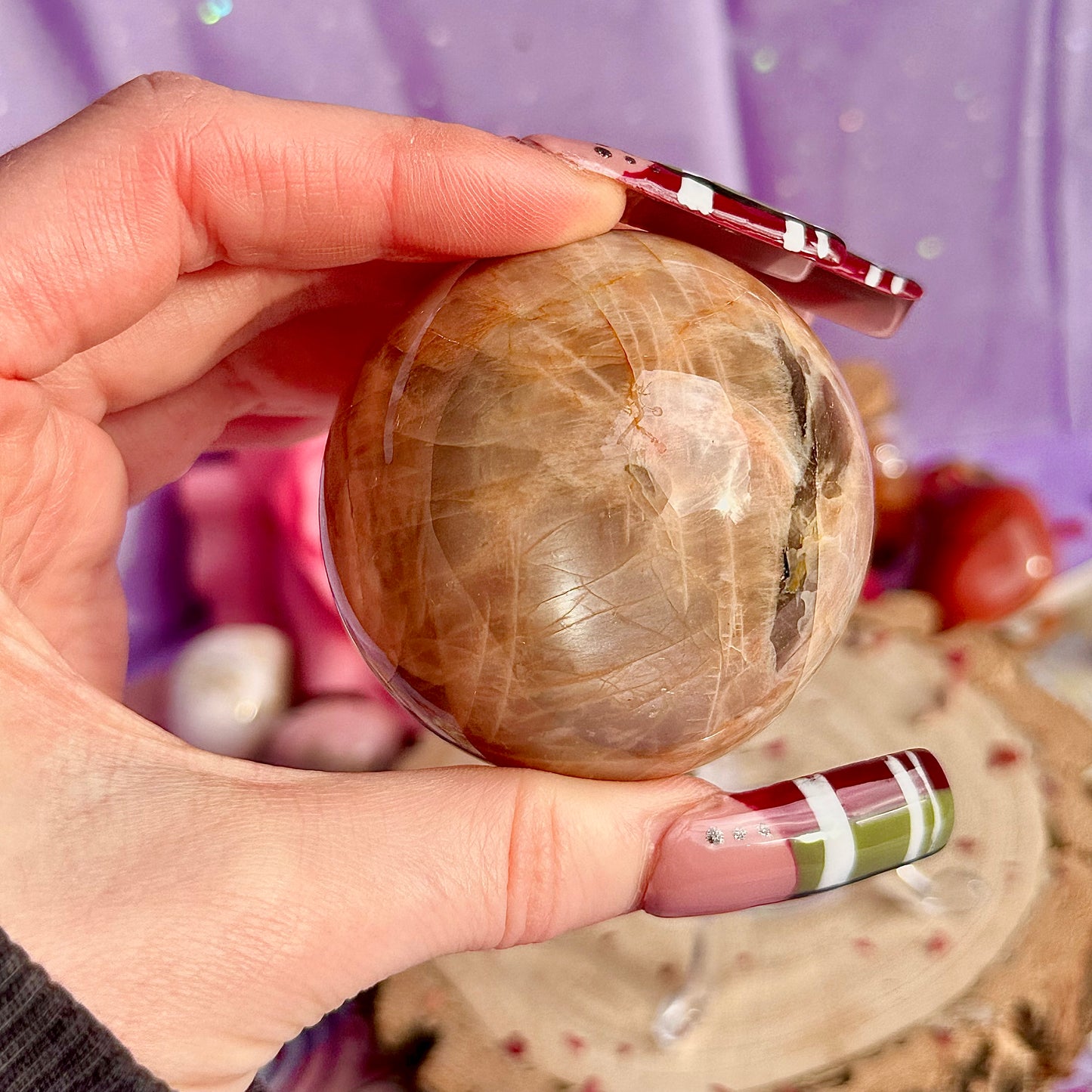pink moonstone sphere B