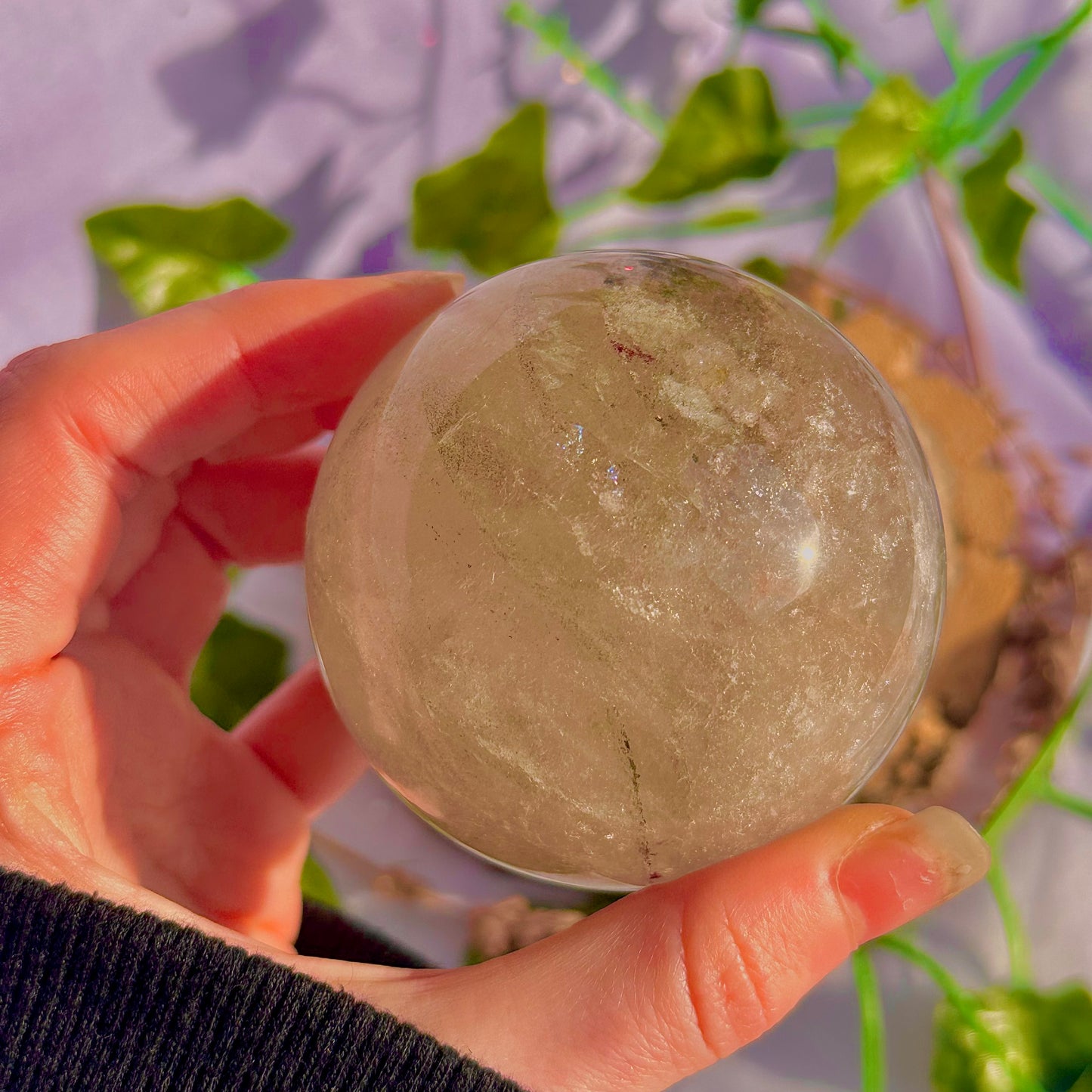 garden quartz sphere ~ 382g