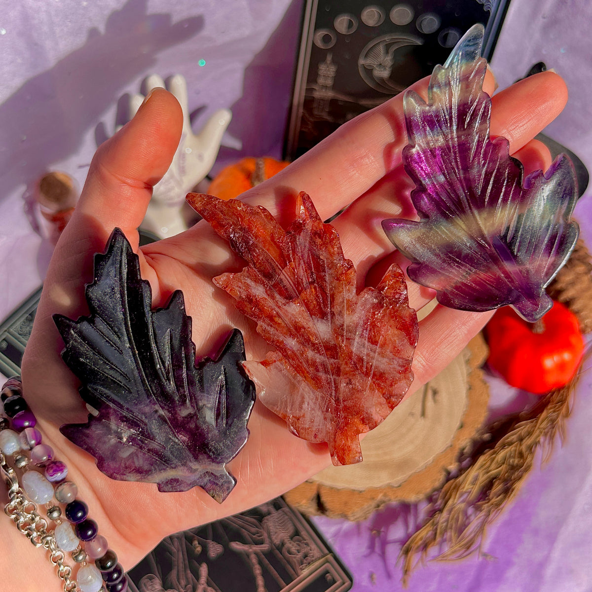 fallen autumn leaf carvings ~ choose your own