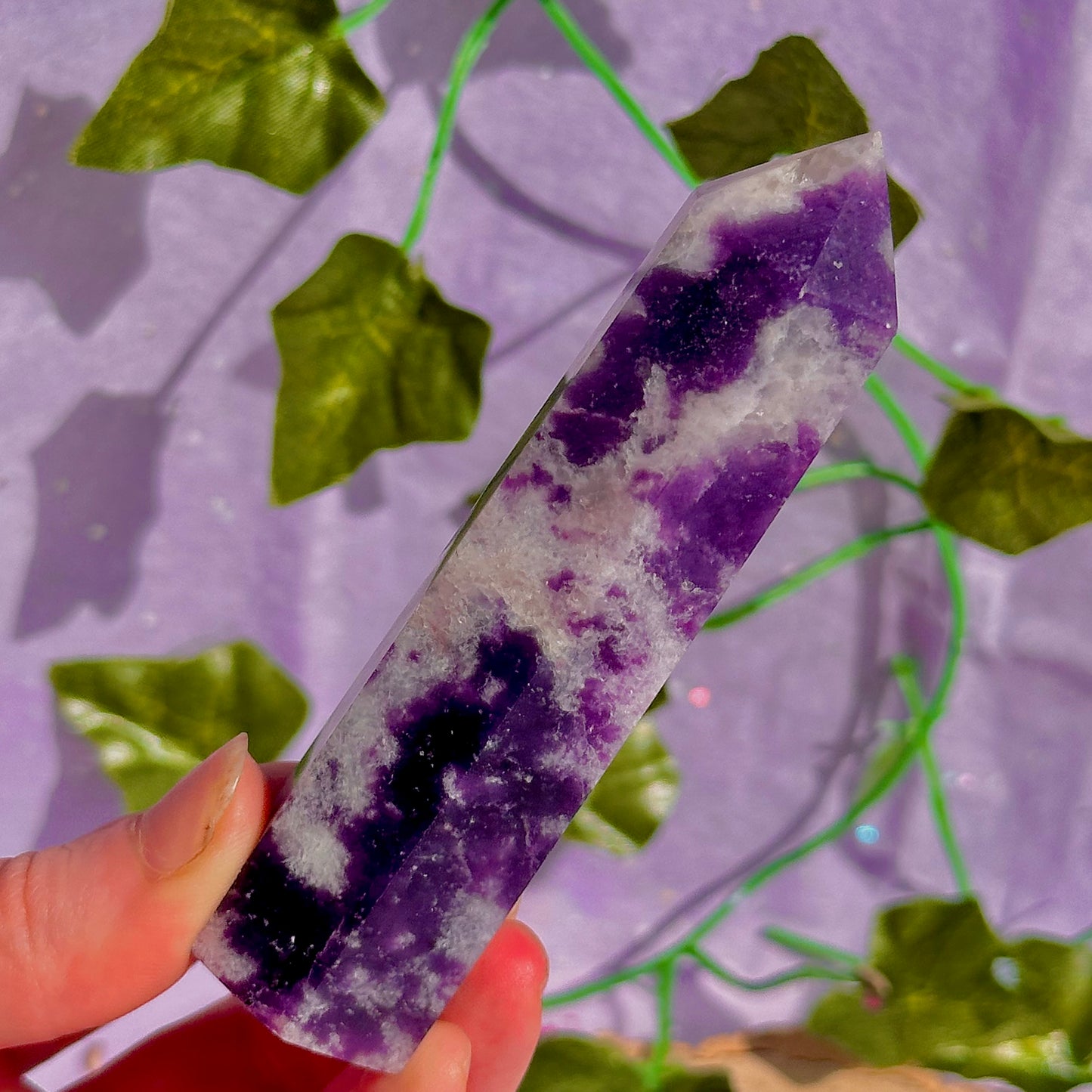 purple towers ~ lepidolite & phosphosiderite ~ choose your own