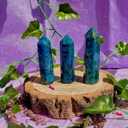 blue apatite towers ~ intuitively chosen