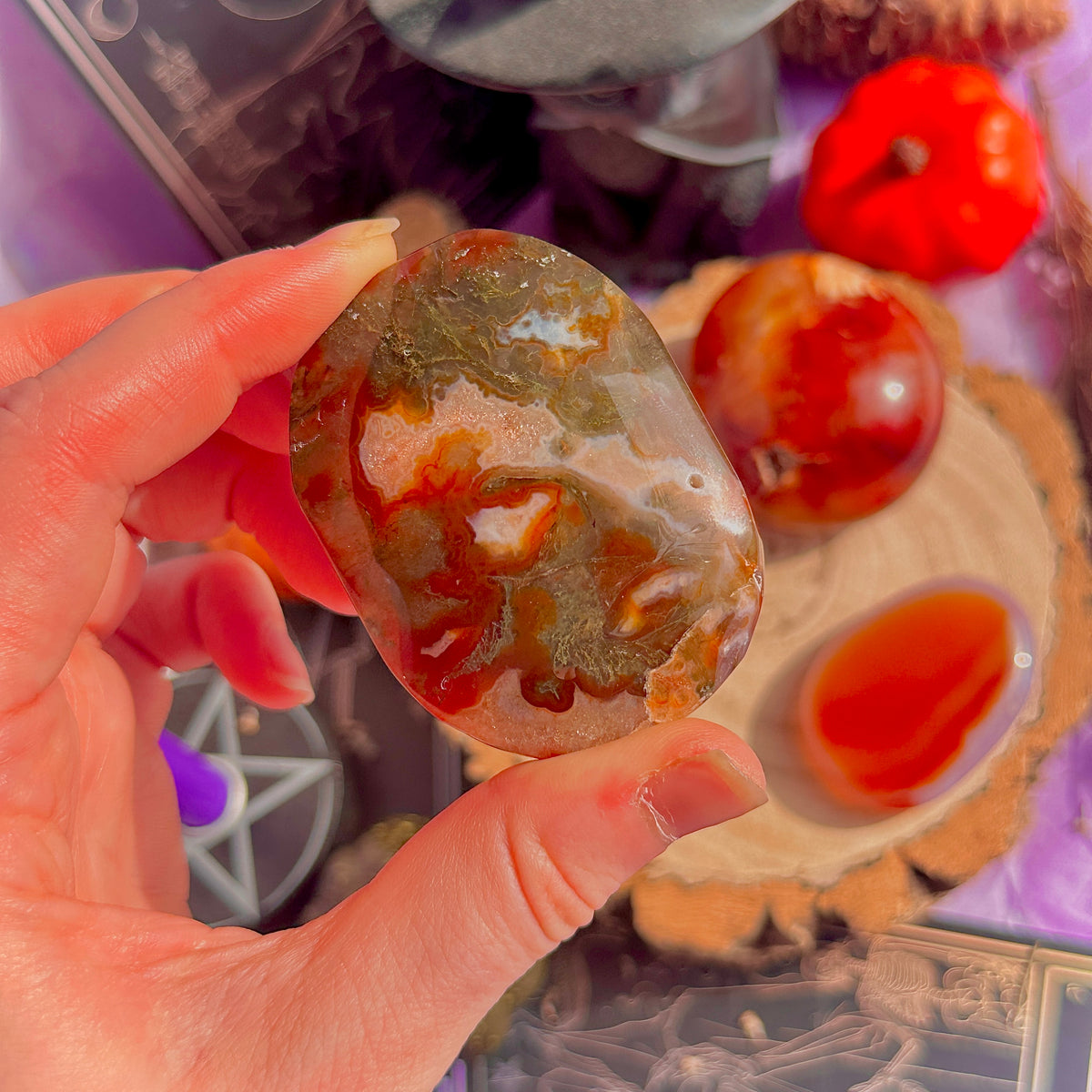 mixed carnelian palm stones ~ choose your own