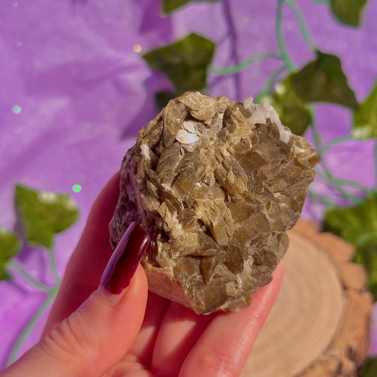 bladed siderite dragon scale cluster specimen