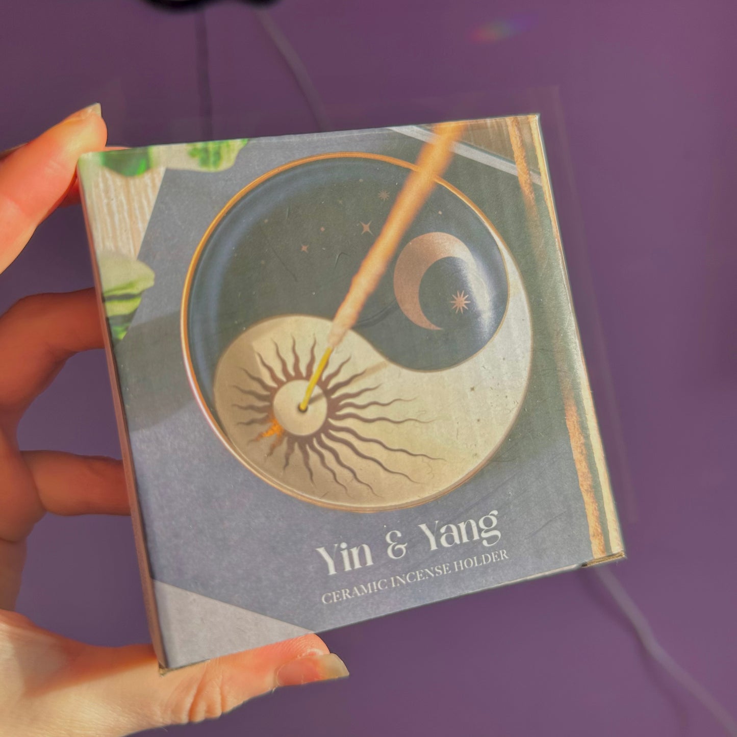 yin yang ceramic incense holder