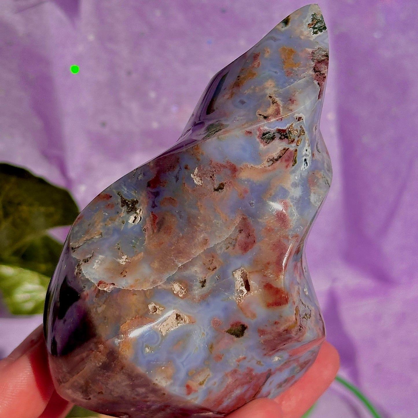 pastel sea jasper flame carving