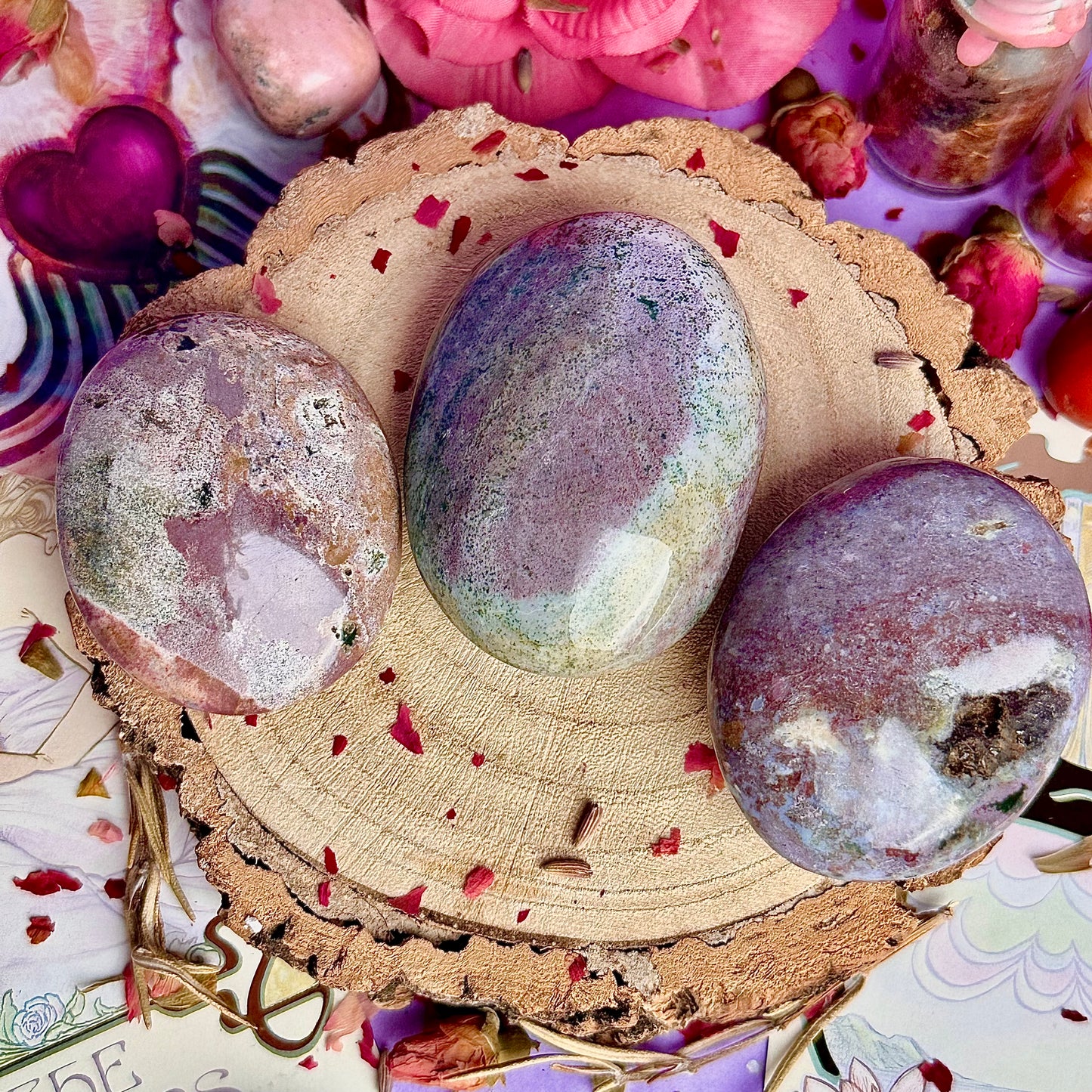 pastel ocean jasper palm stones ~ choose your own