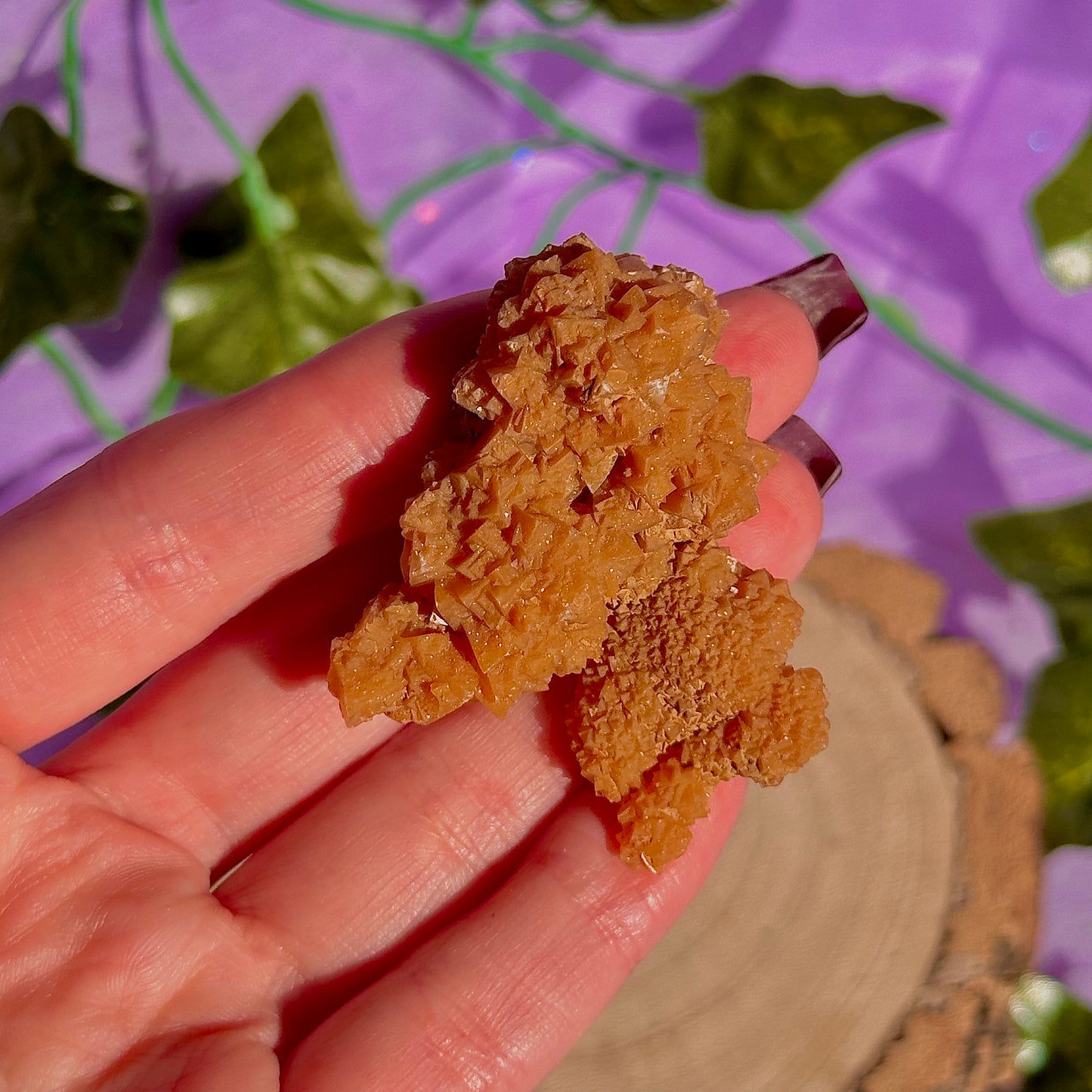 orange calcite specimen cluster A