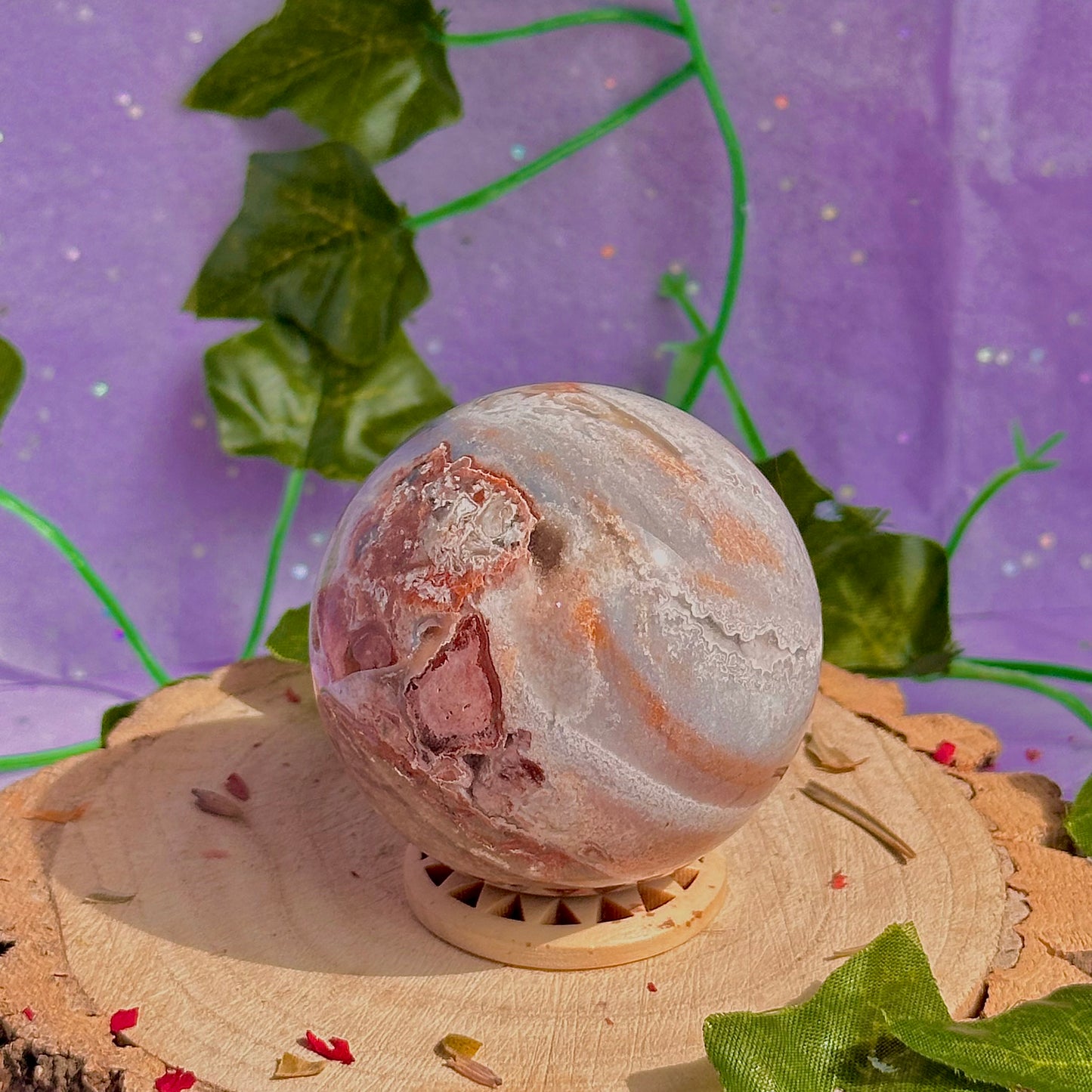 mexican agate sphere