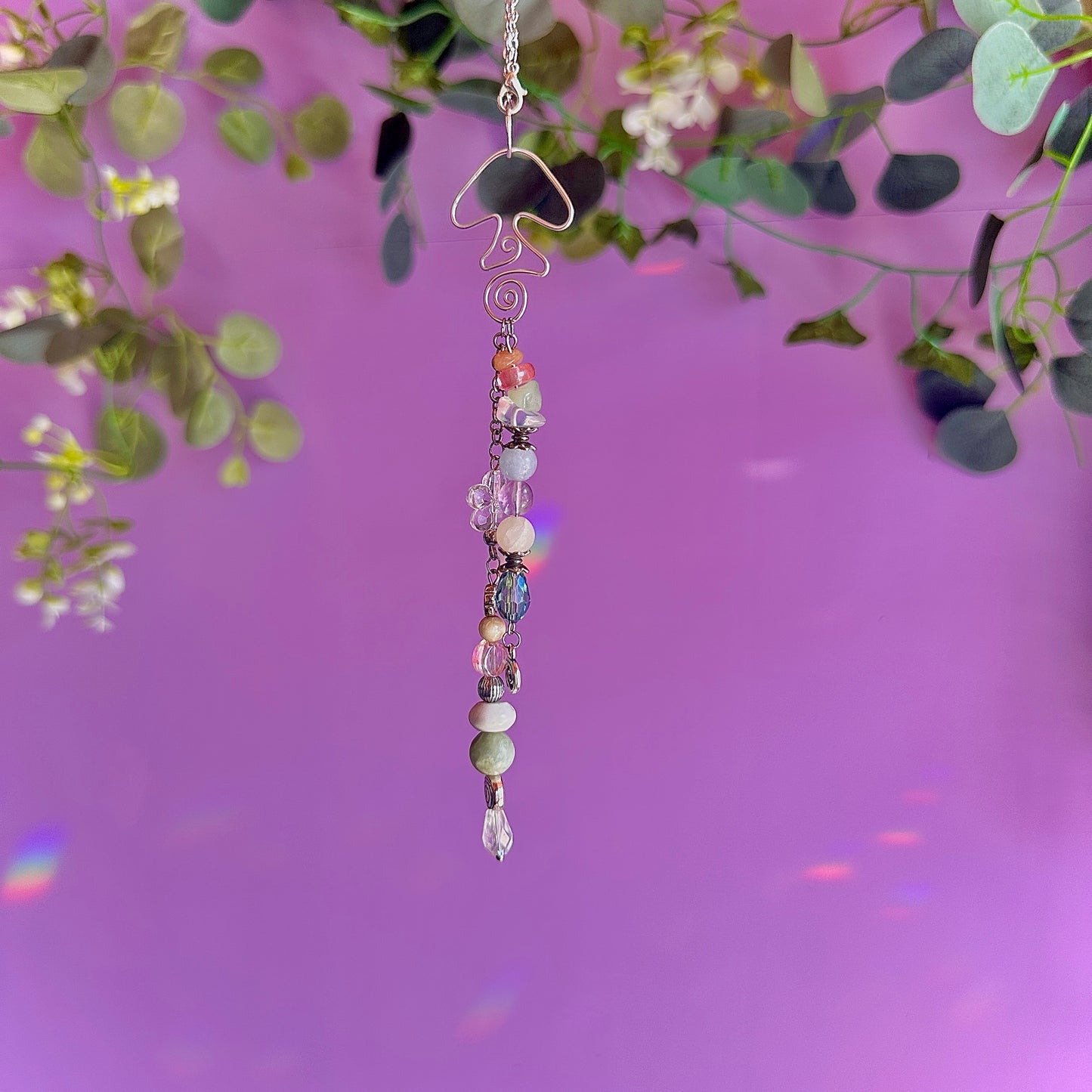 spiral fungi car charm