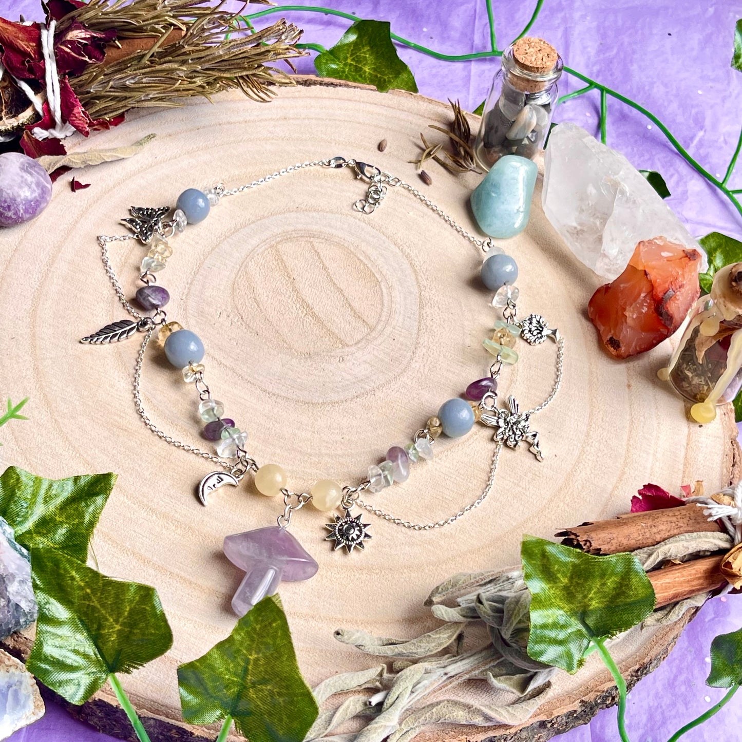 a fairies garden necklace