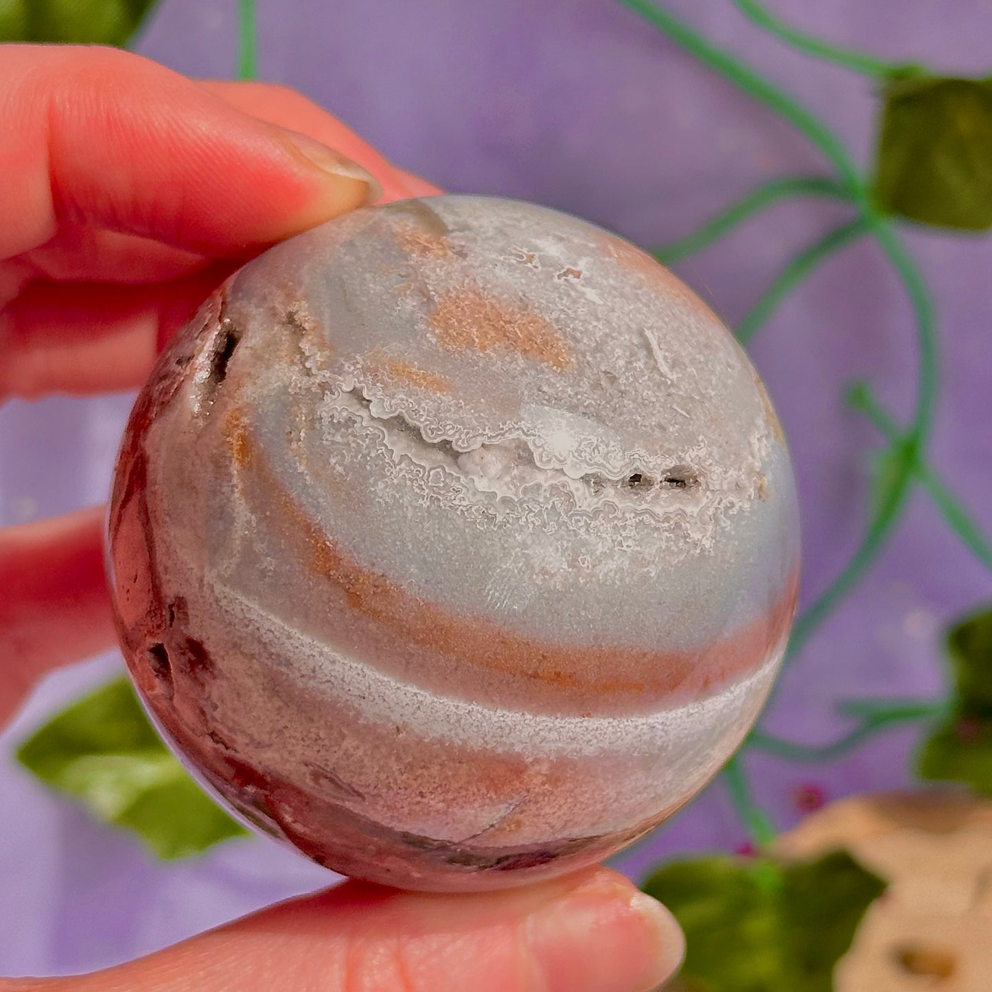 mexican agate sphere
