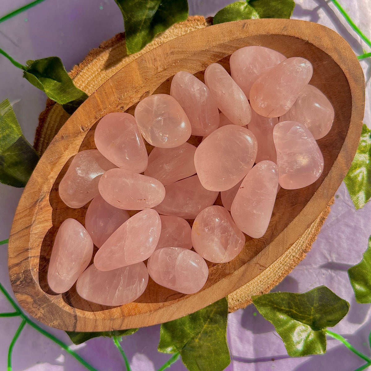rose quartz tumbles ~ preloved