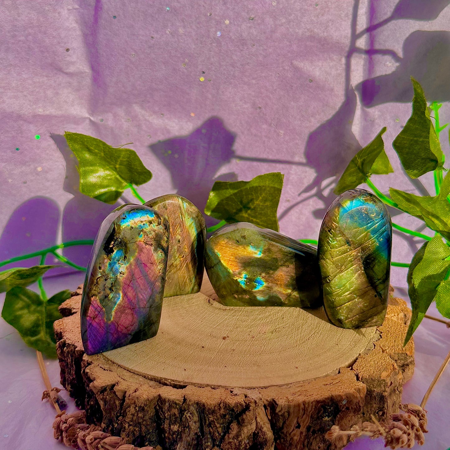 labradorite oil spill flash mini freeform ~ intuitively chosen