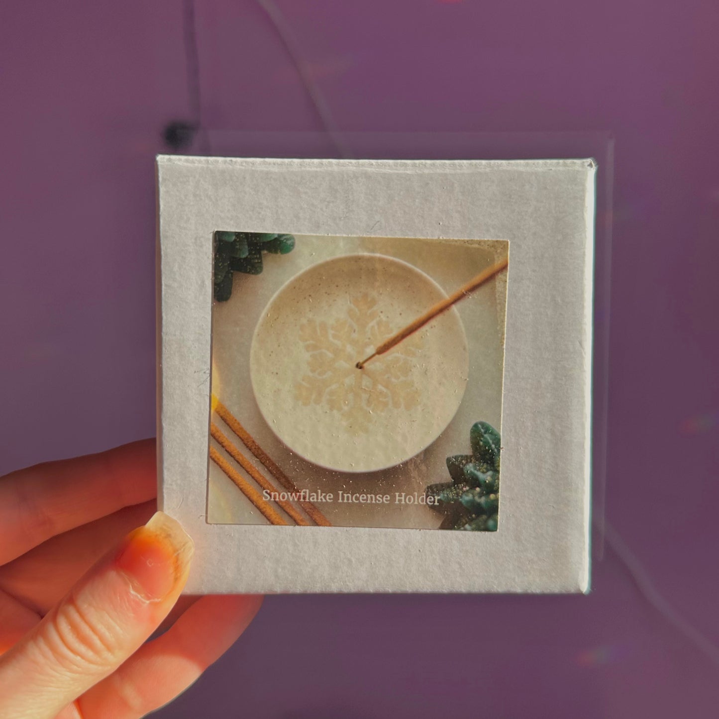 snowflake incense holder