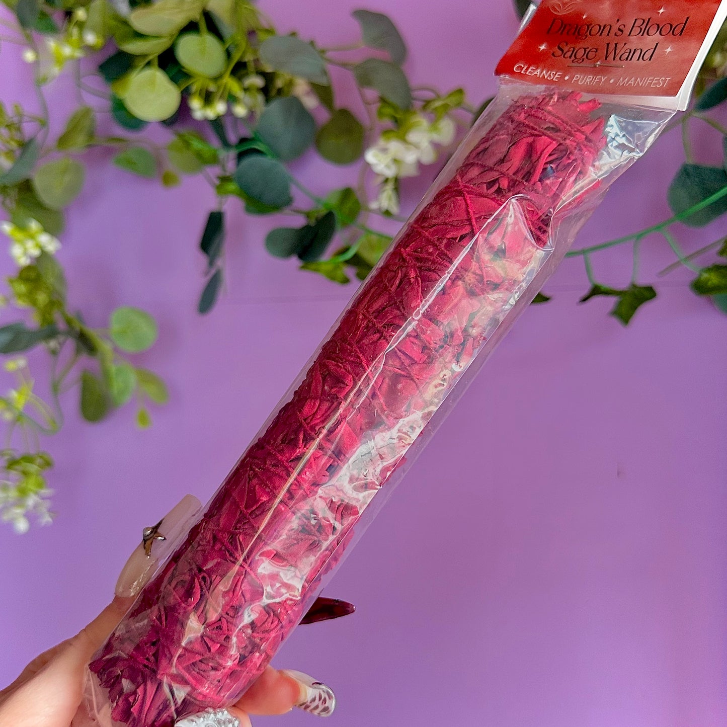 22.5cm large dragons blood cleansing stick wand