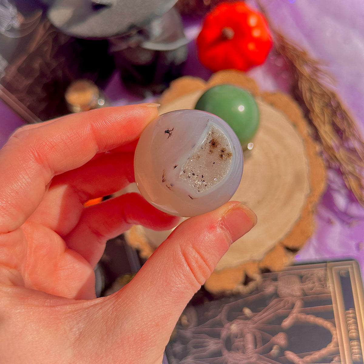 aventurine & druzy agate small spheres ~ choose your own