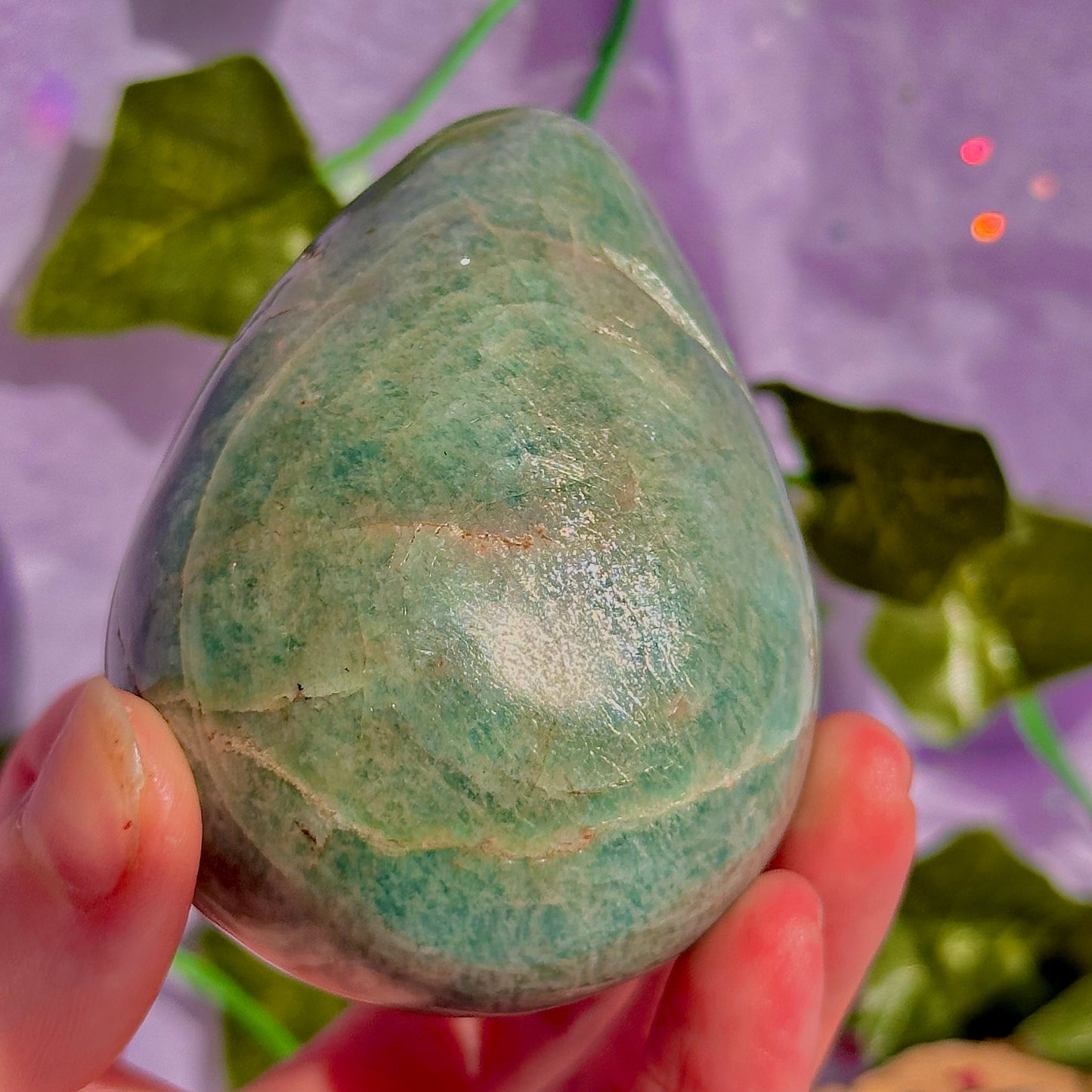 amazonite egg carving