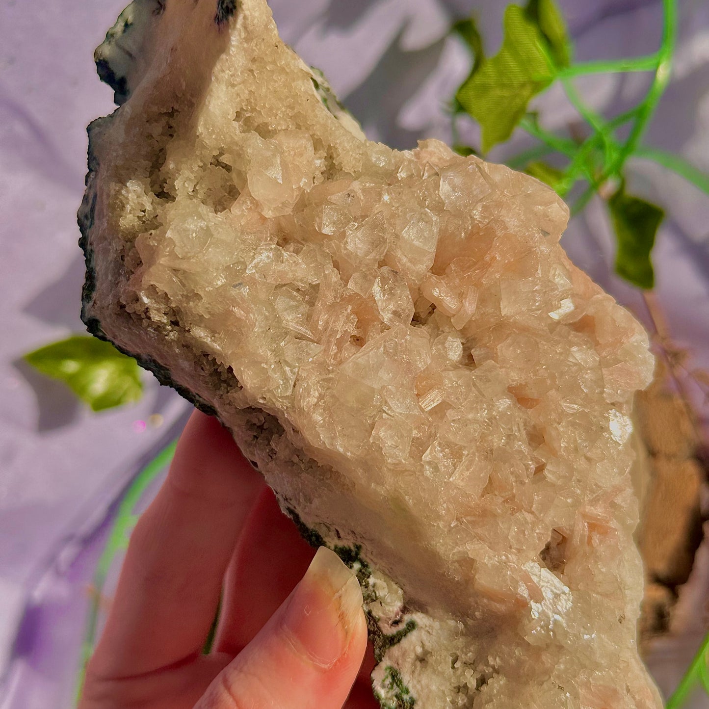 apophyllite with stilbite specimen cluster