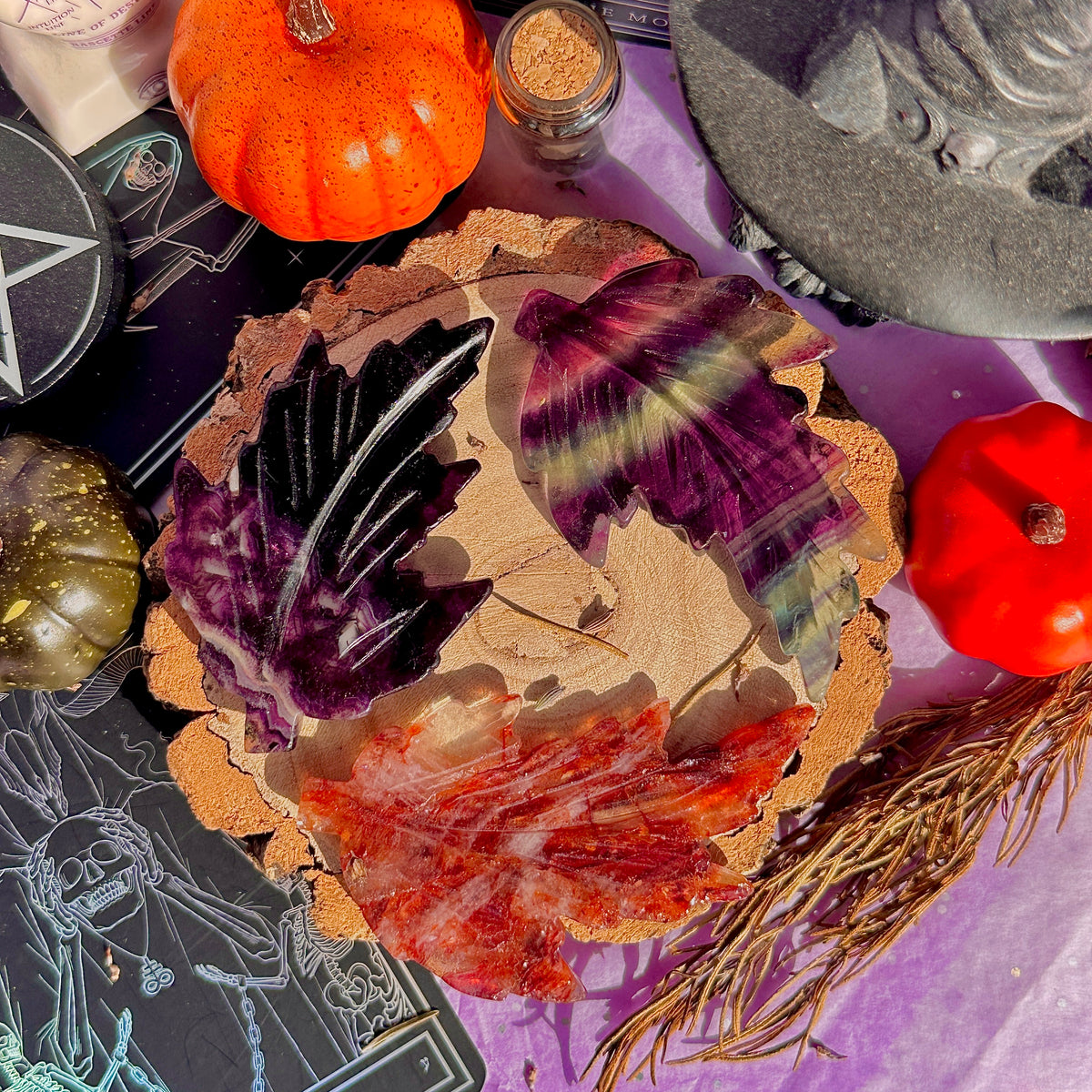 fallen autumn leaf carvings ~ choose your own
