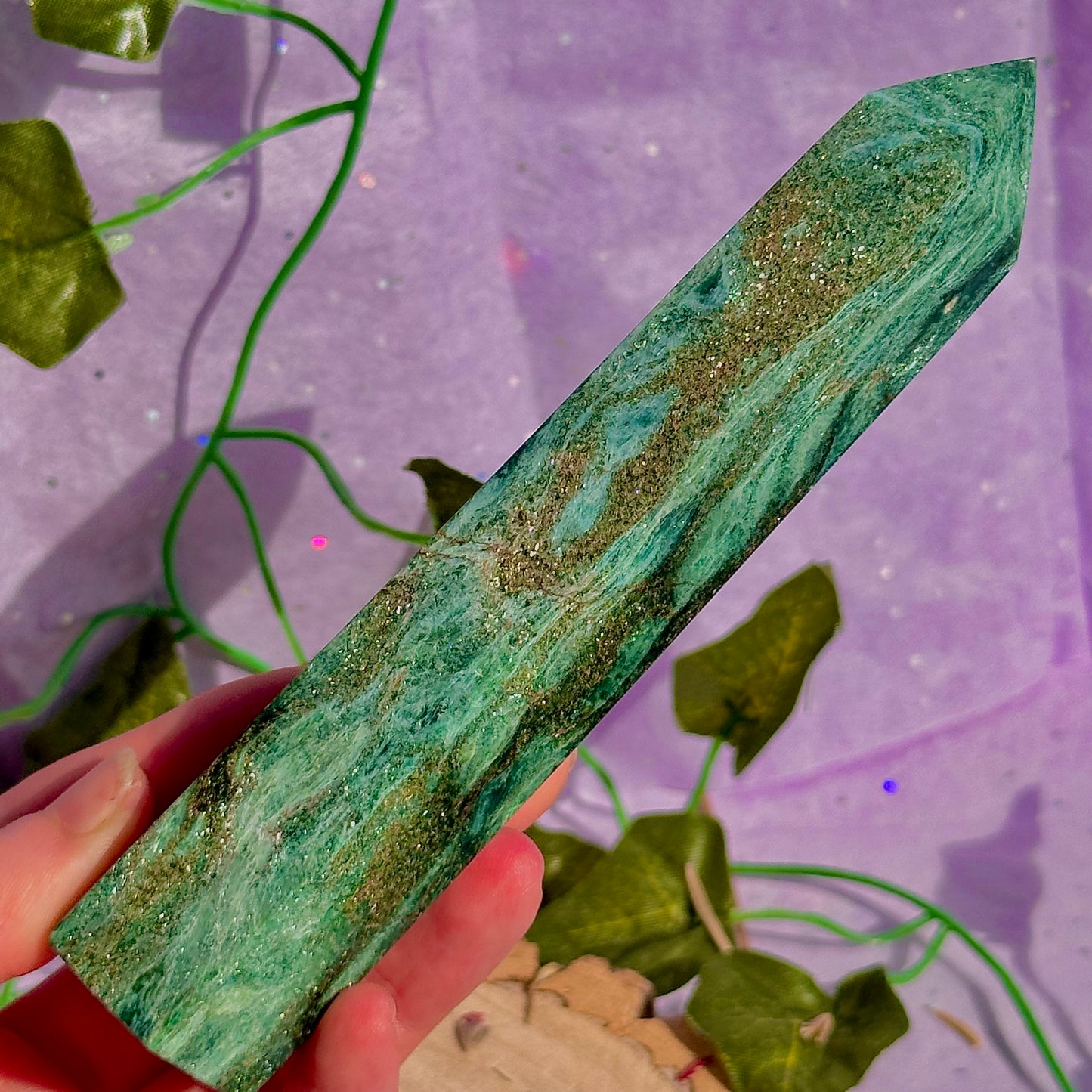 green fuchsite tower