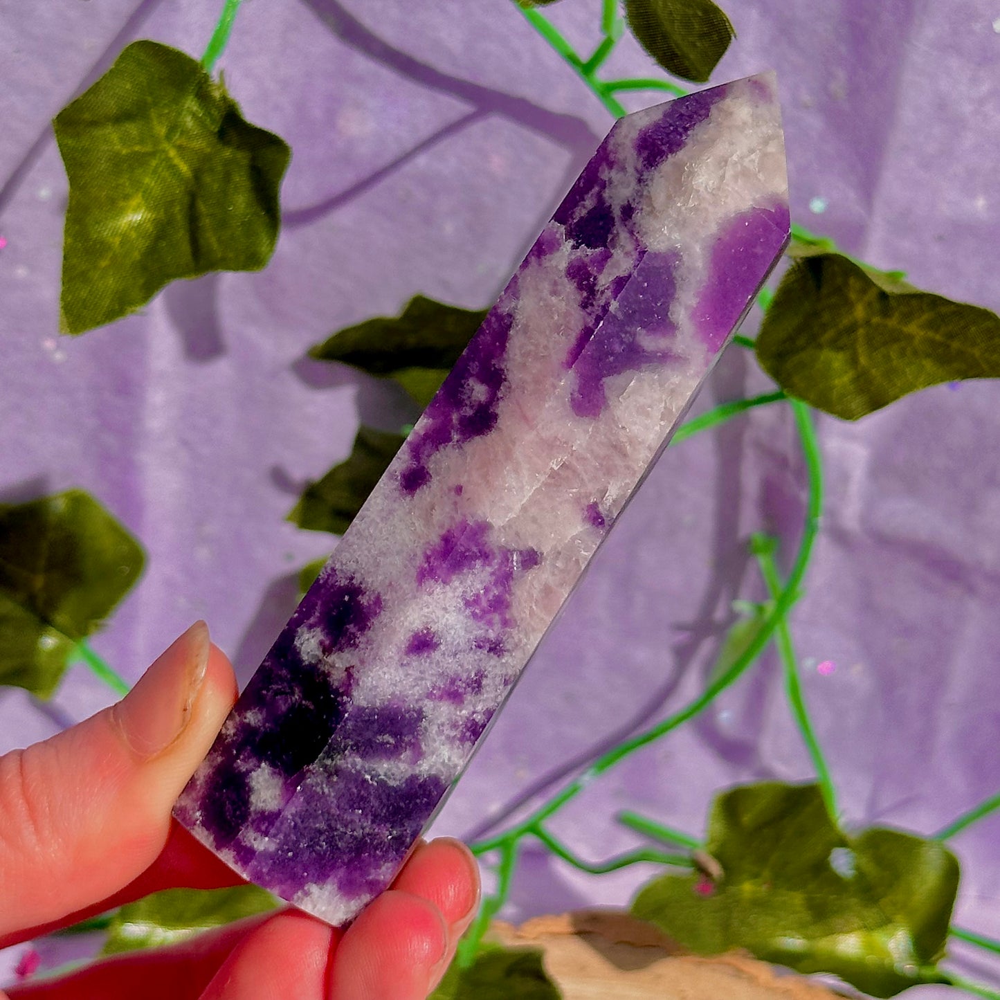purple towers ~ lepidolite & phosphosiderite ~ choose your own