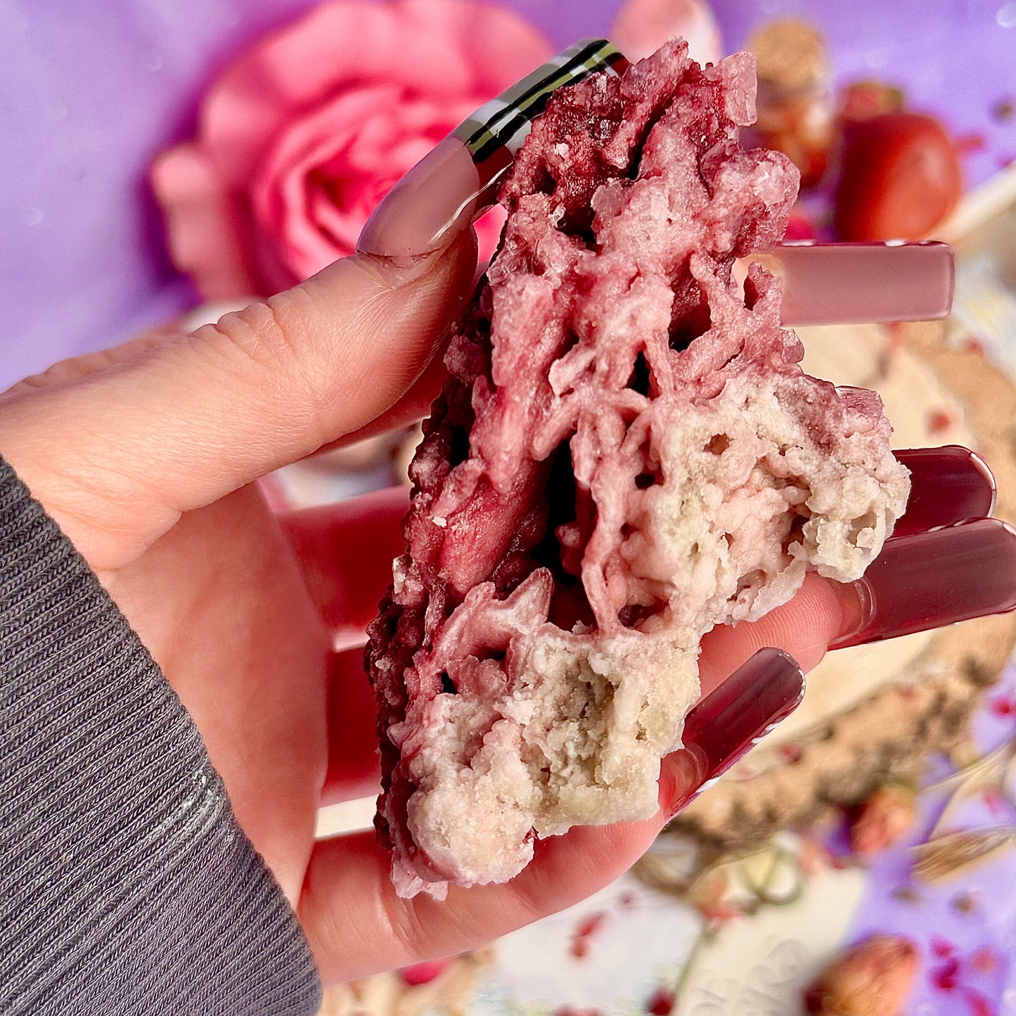 pink halite specimen