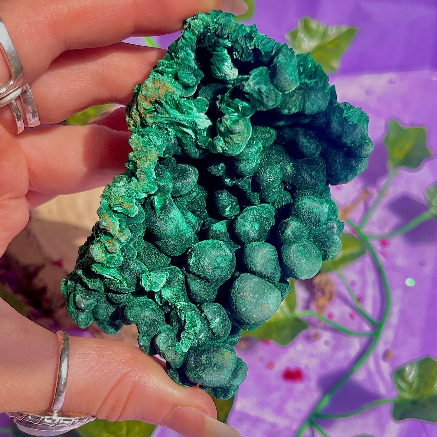 fibrous malachite specimen B (3-4inch)