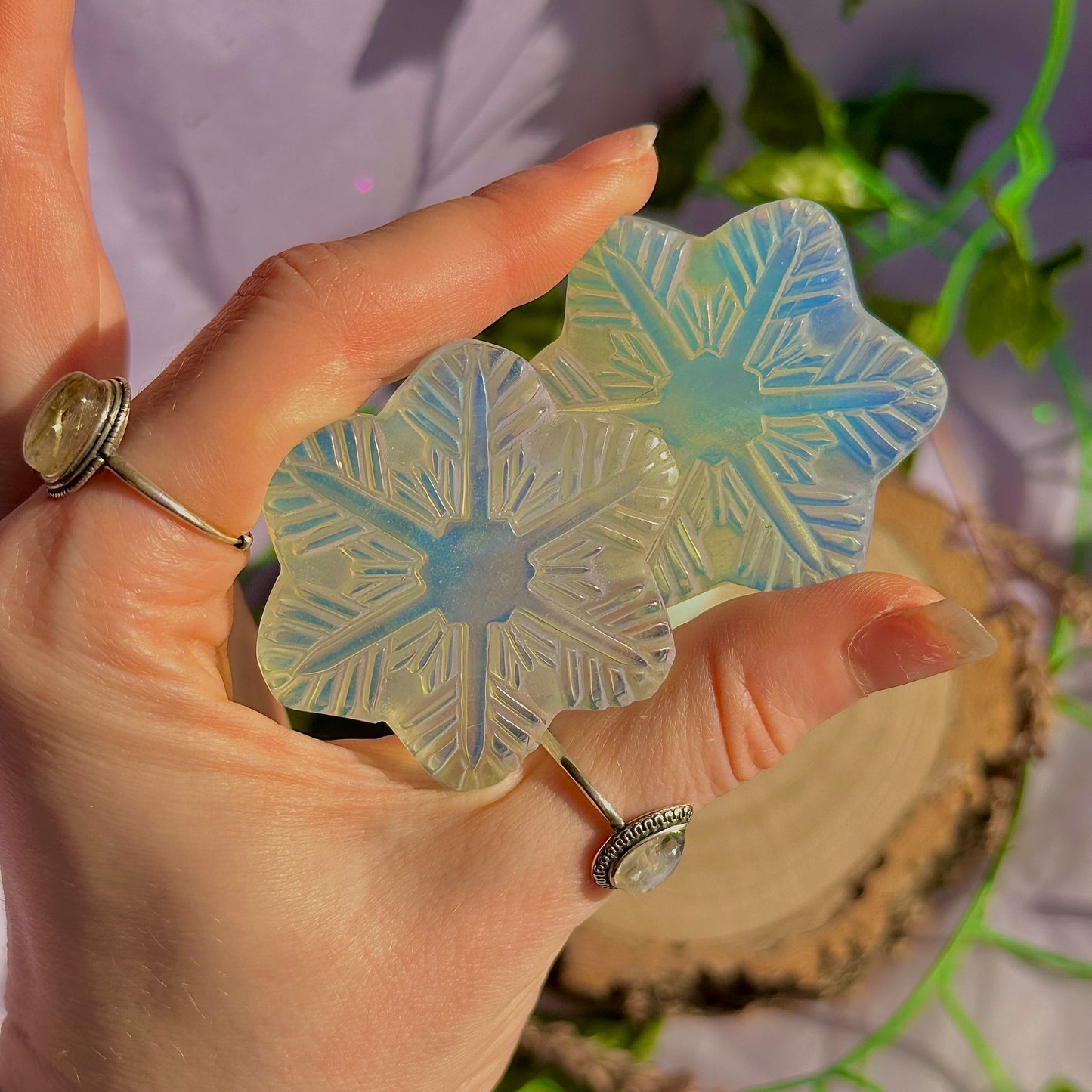 opalite snowman and snowflake carvings ~ choose your own