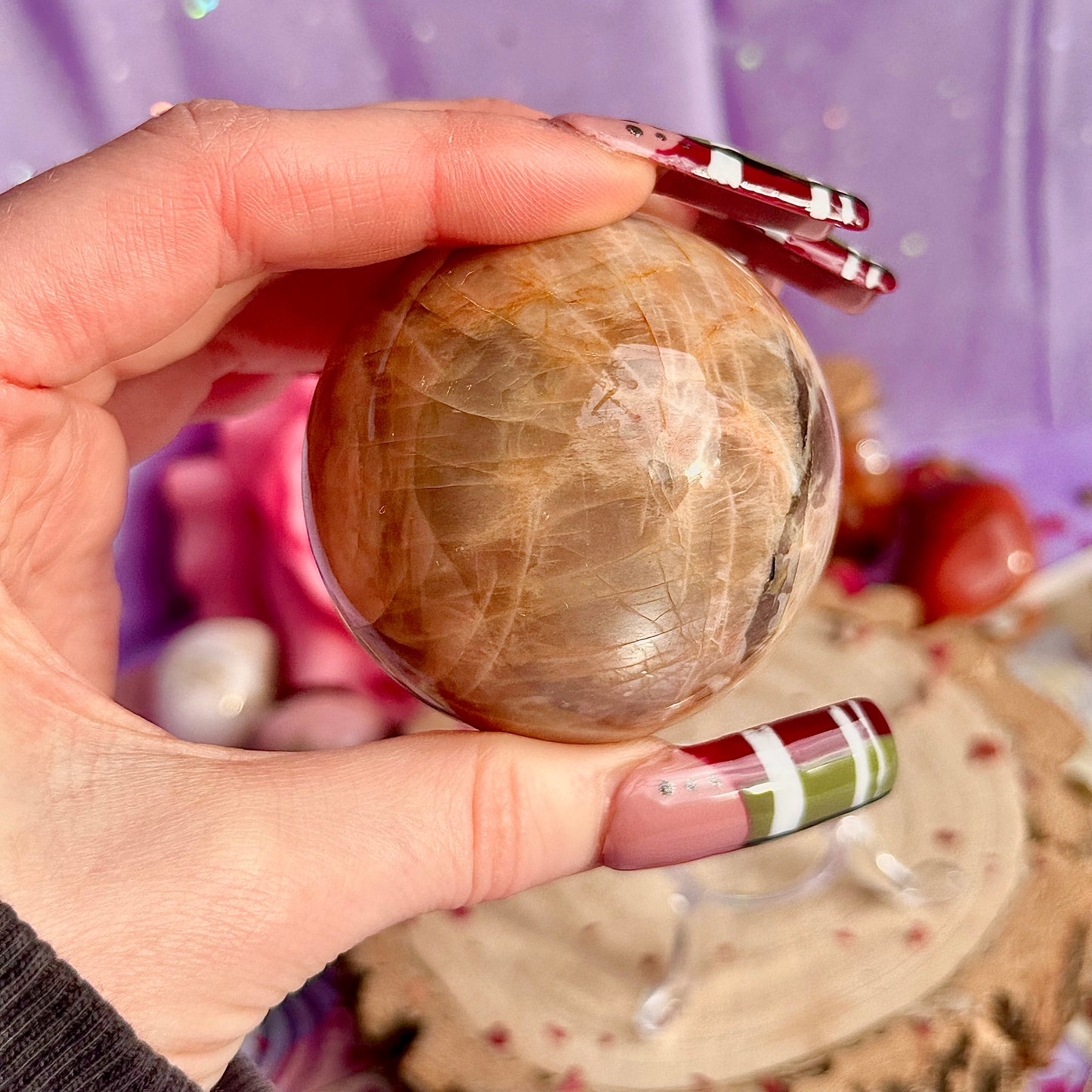 pink moonstone sphere B