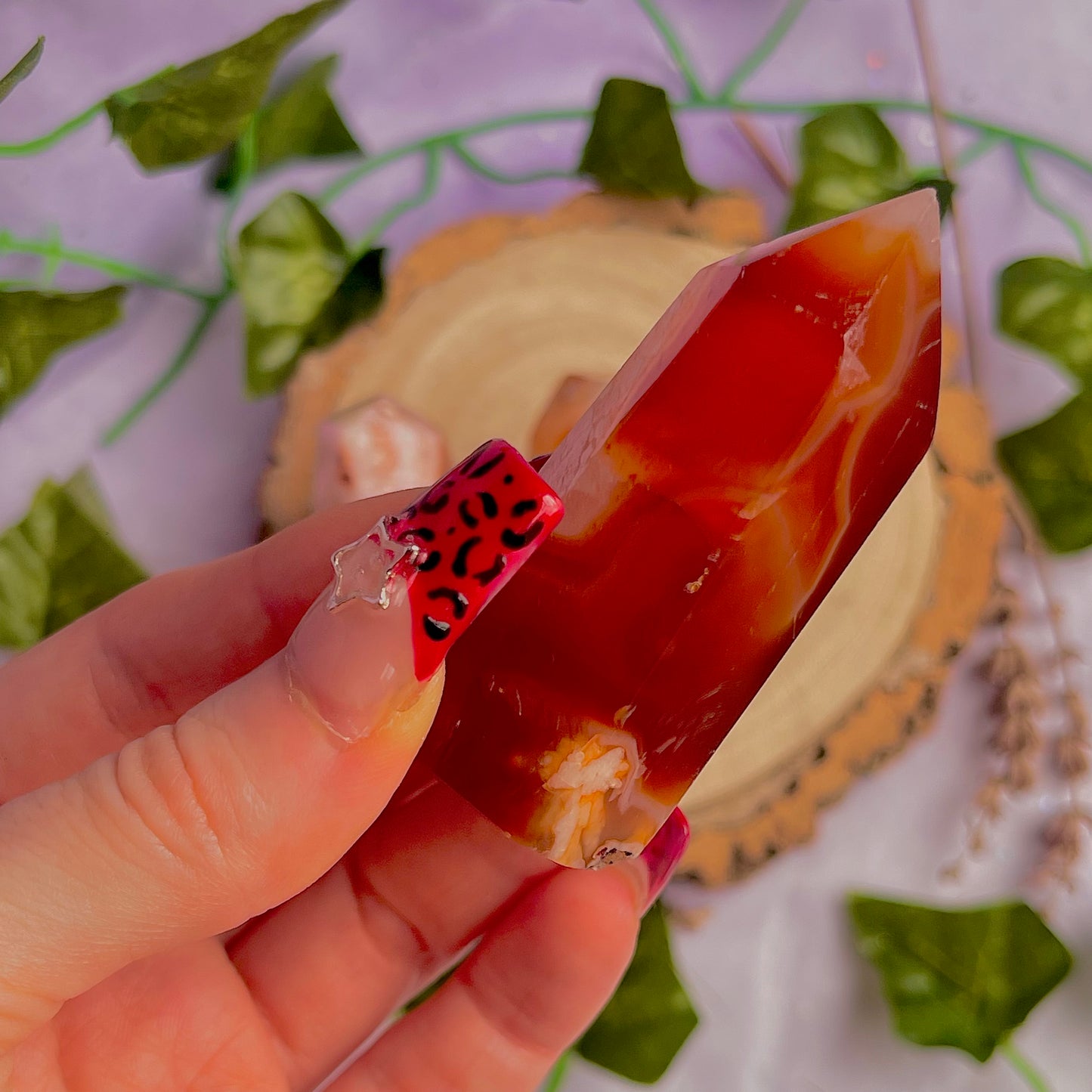 carnelian & flower agate towers ~ choose your own