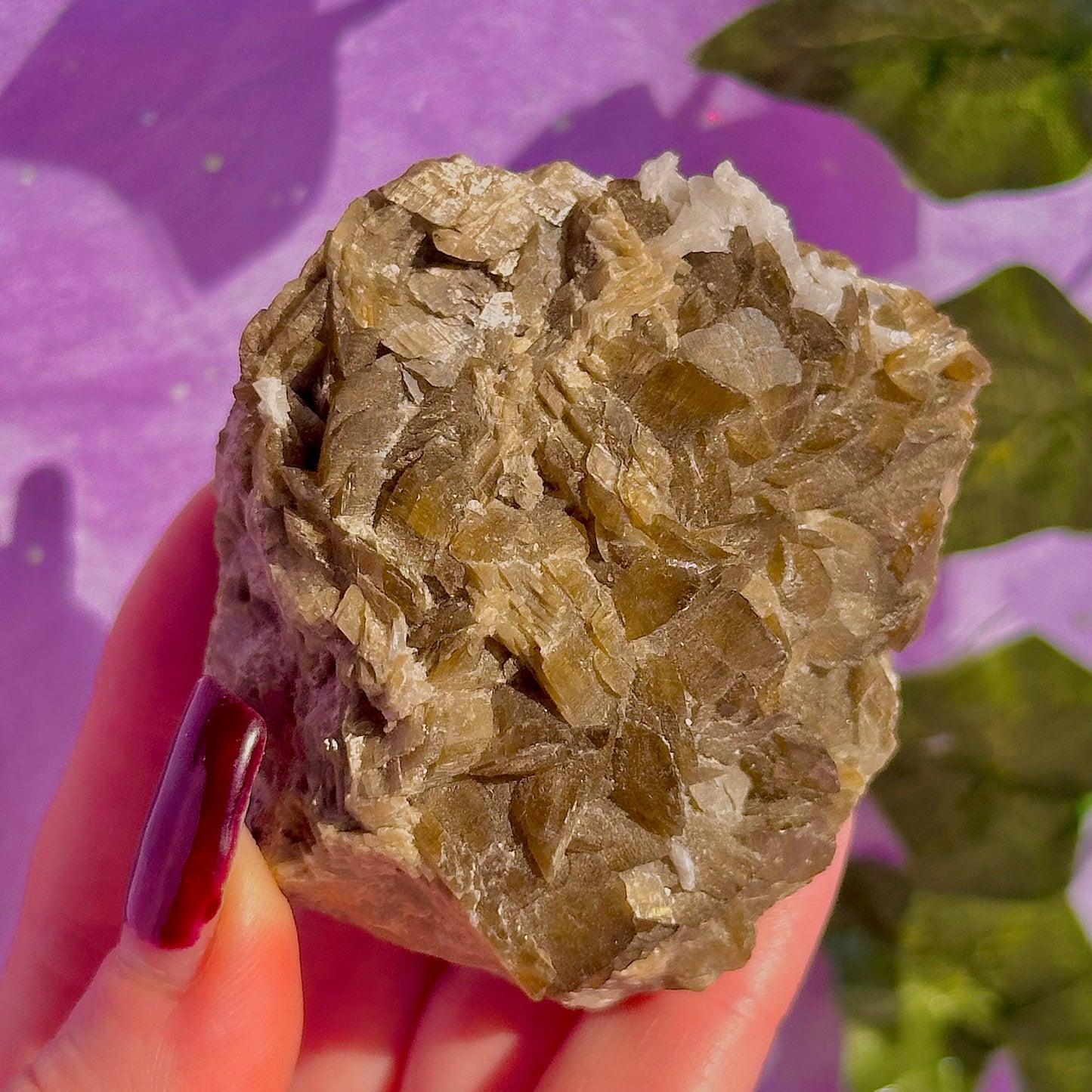 bladed siderite dragon scale cluster specimen