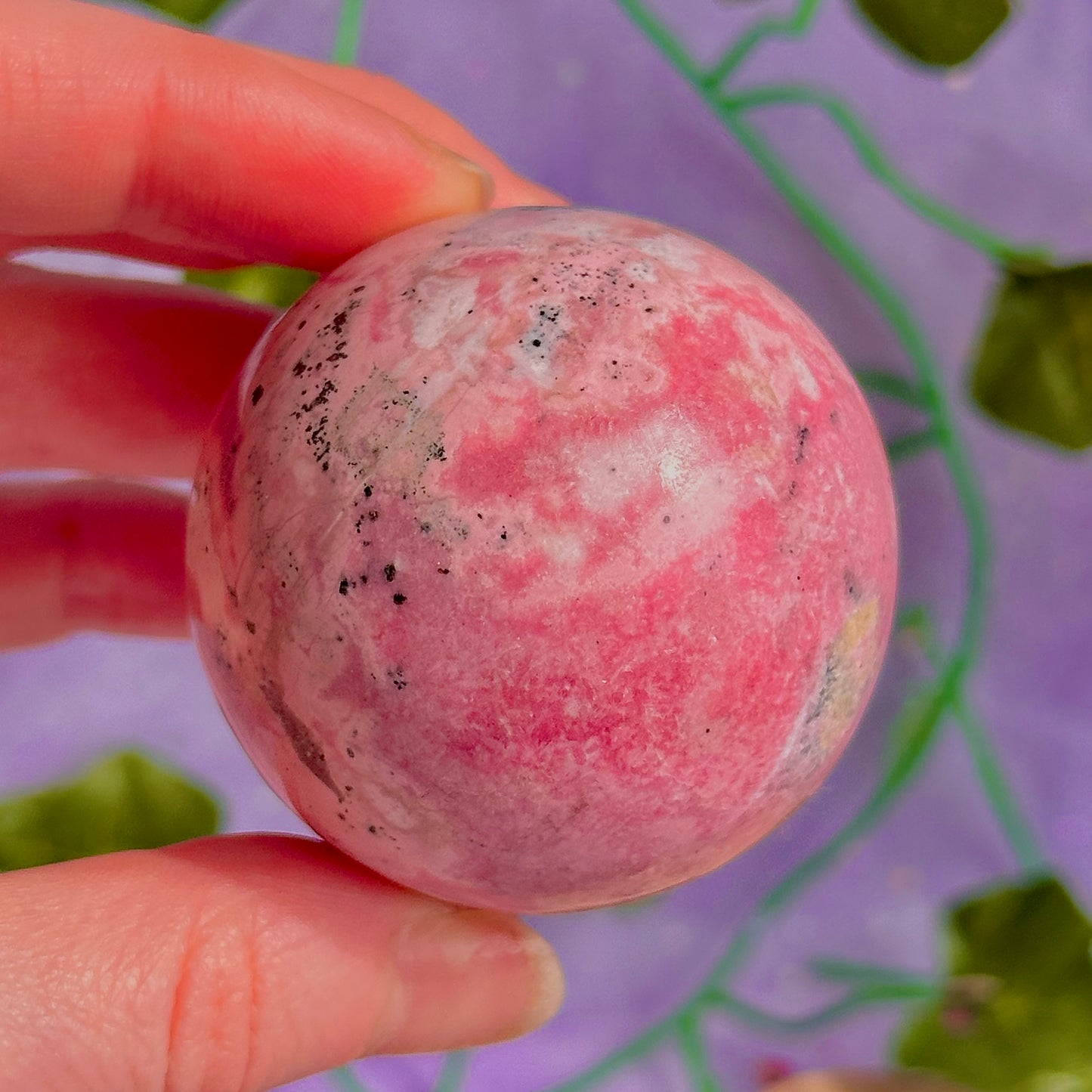 peruvian rhodonite sphere
