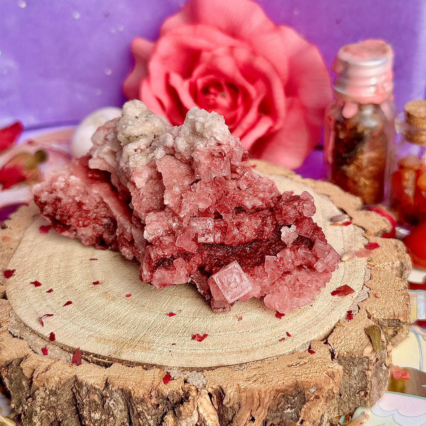 pink halite specimen