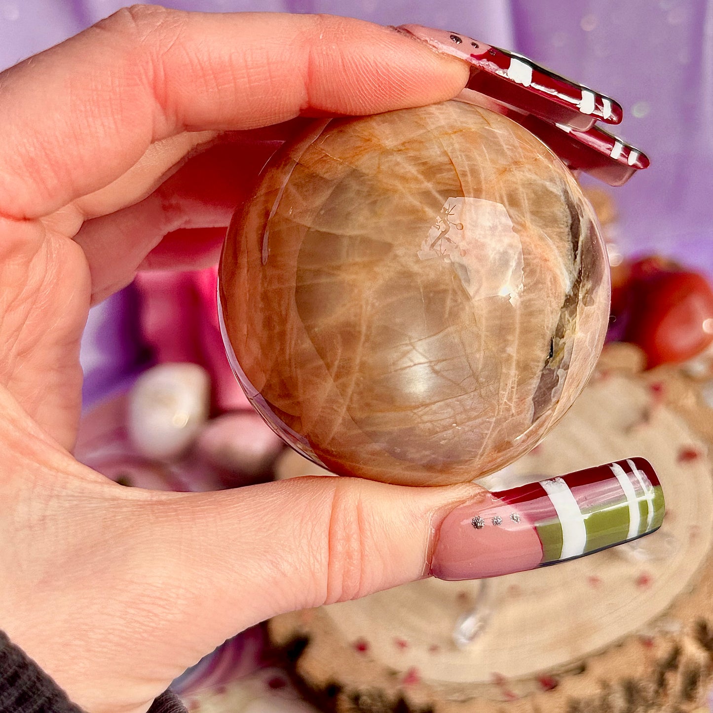 pink moonstone sphere B