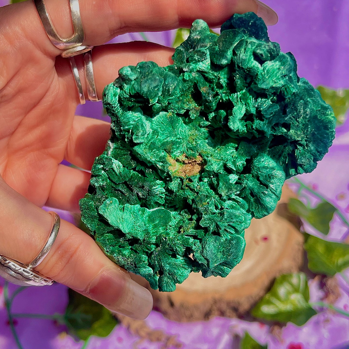 fibrous malachite specimen A (3-4inch)