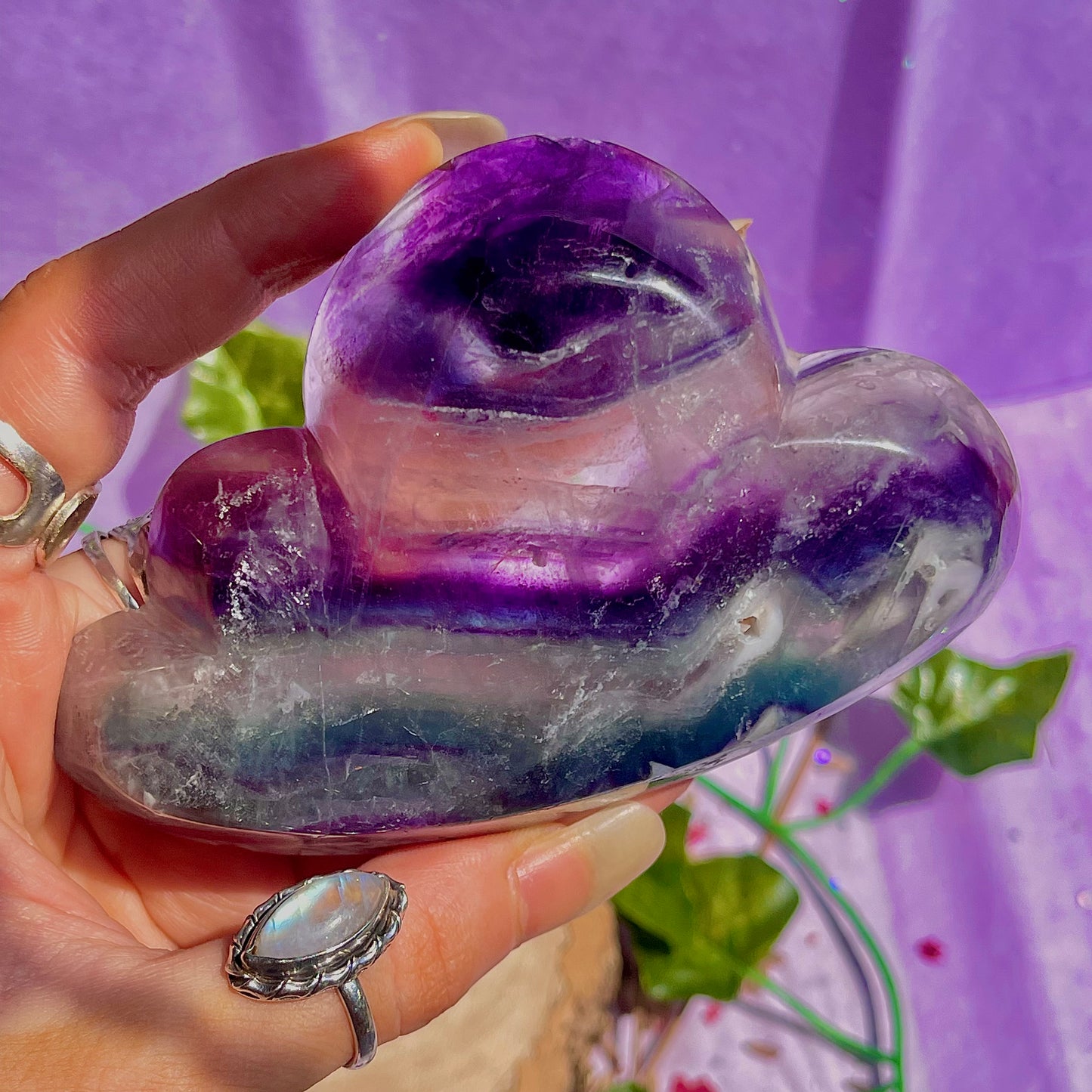 rainbow fluorite cloud bowl B