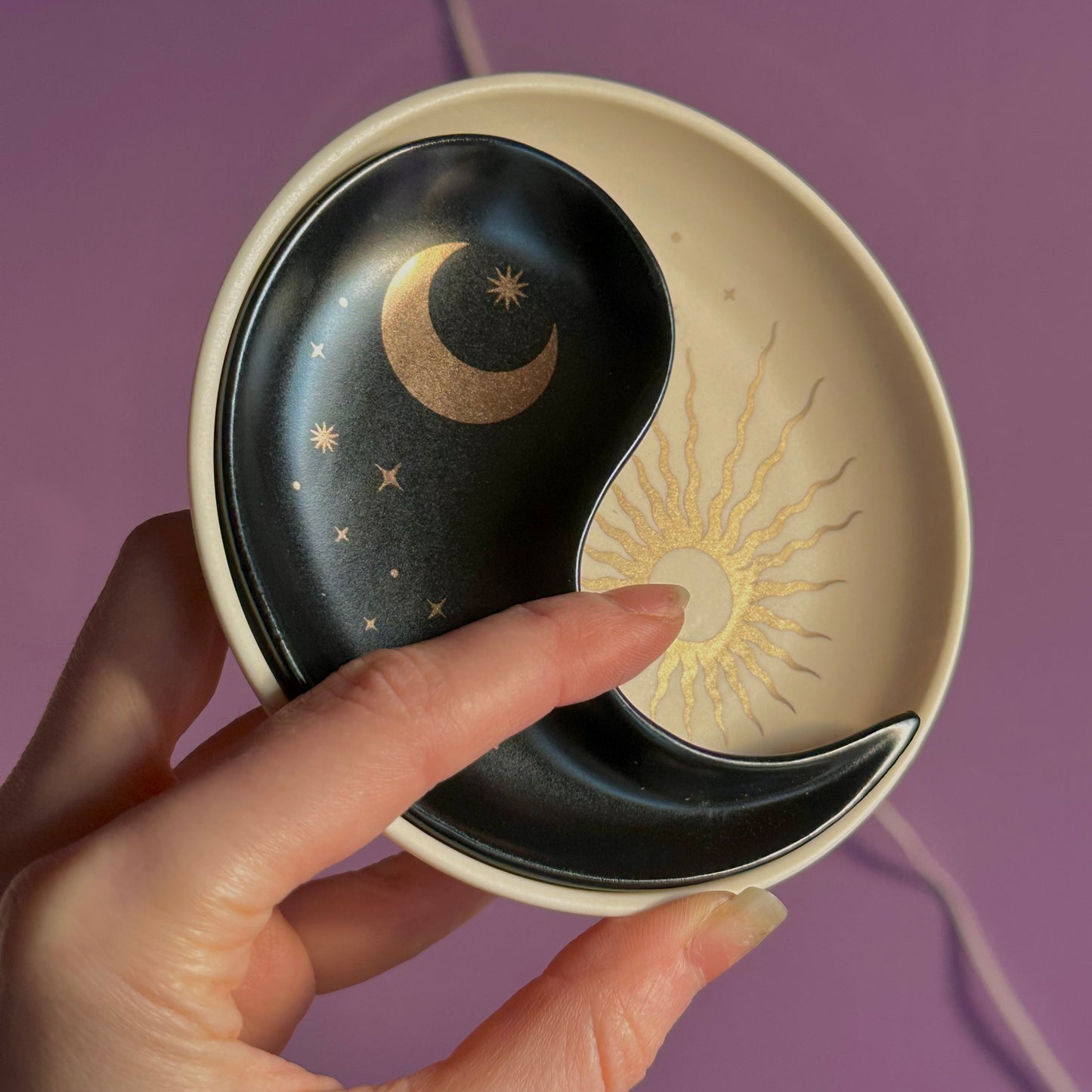yin yang stacking trinket dish