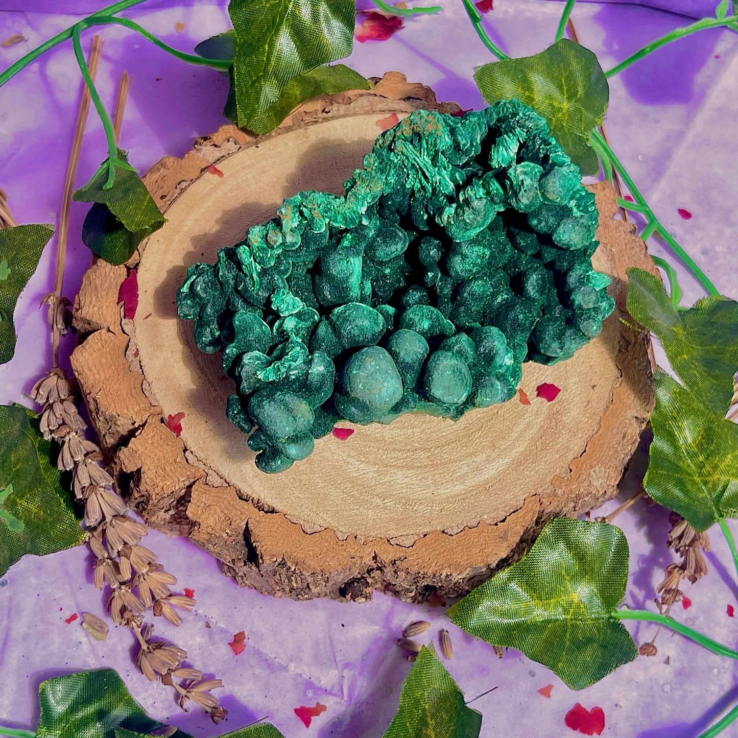 fibrous malachite specimen B (3-4inch)
