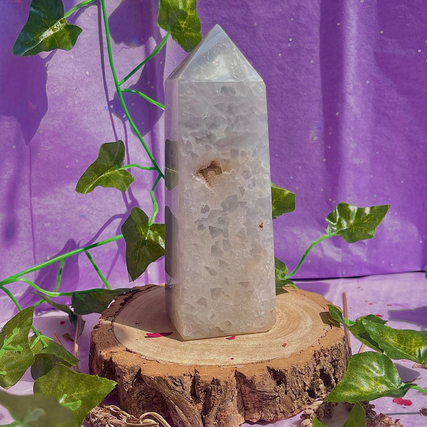 druzy agate tower