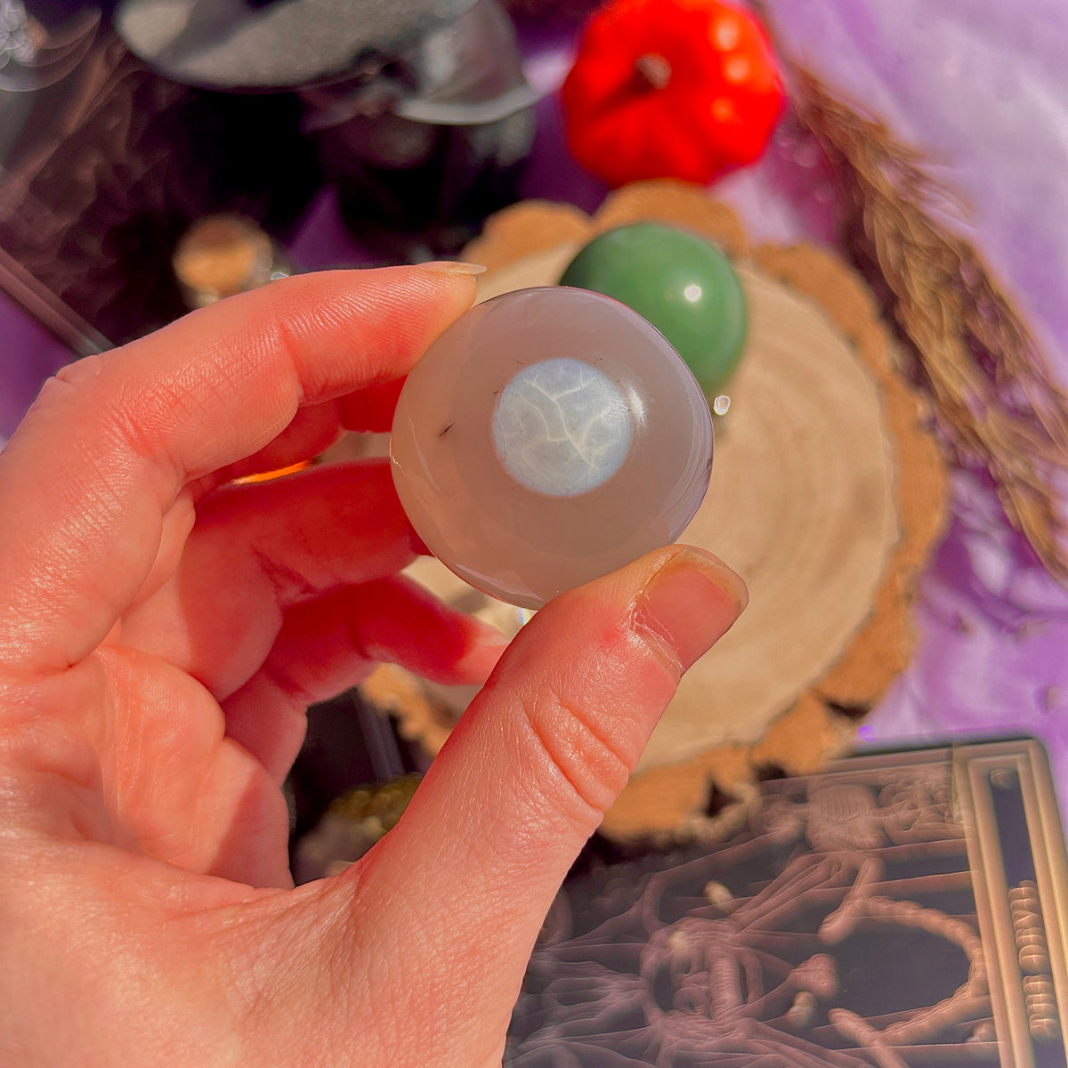 aventurine & druzy agate small spheres ~ choose your own