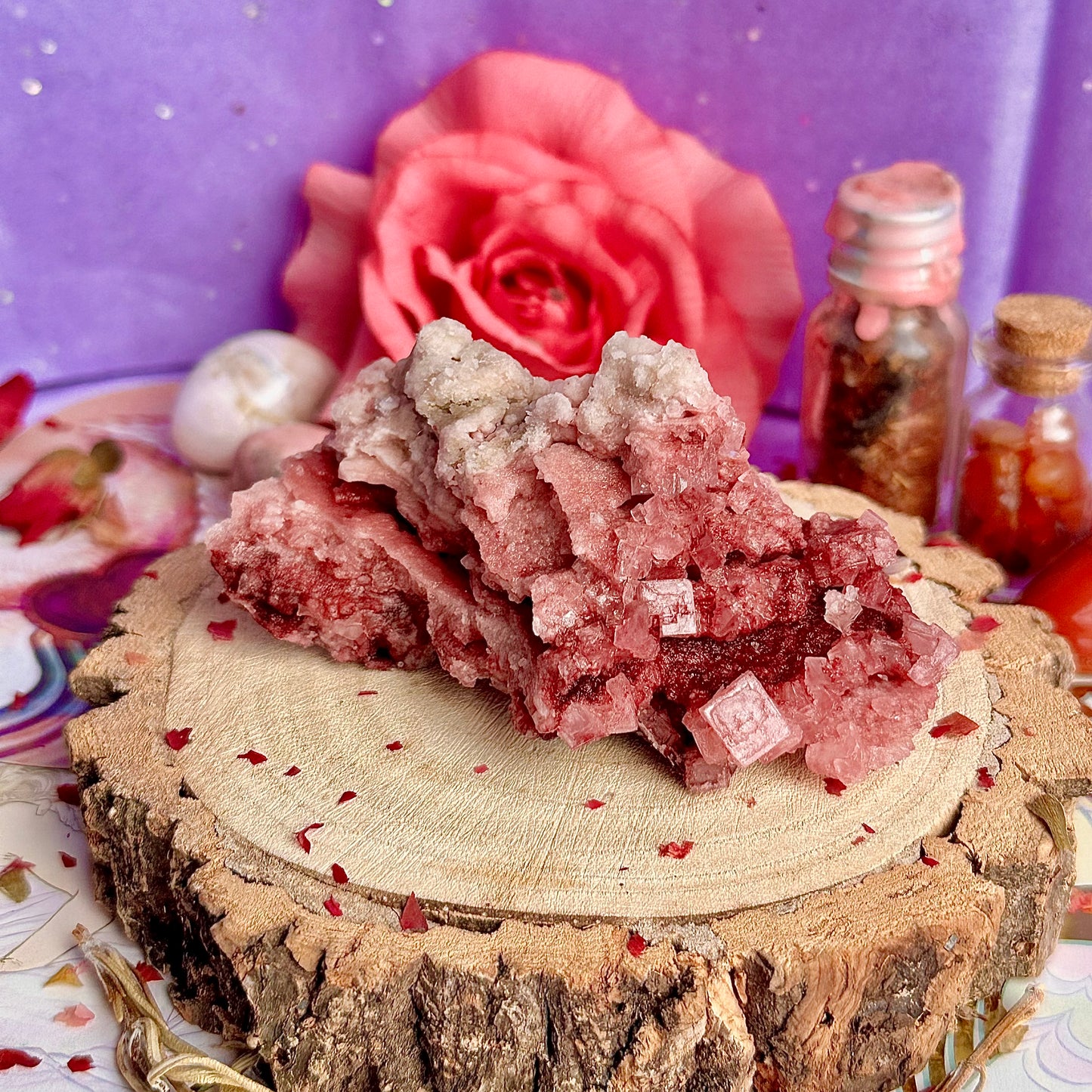 pink halite specimen