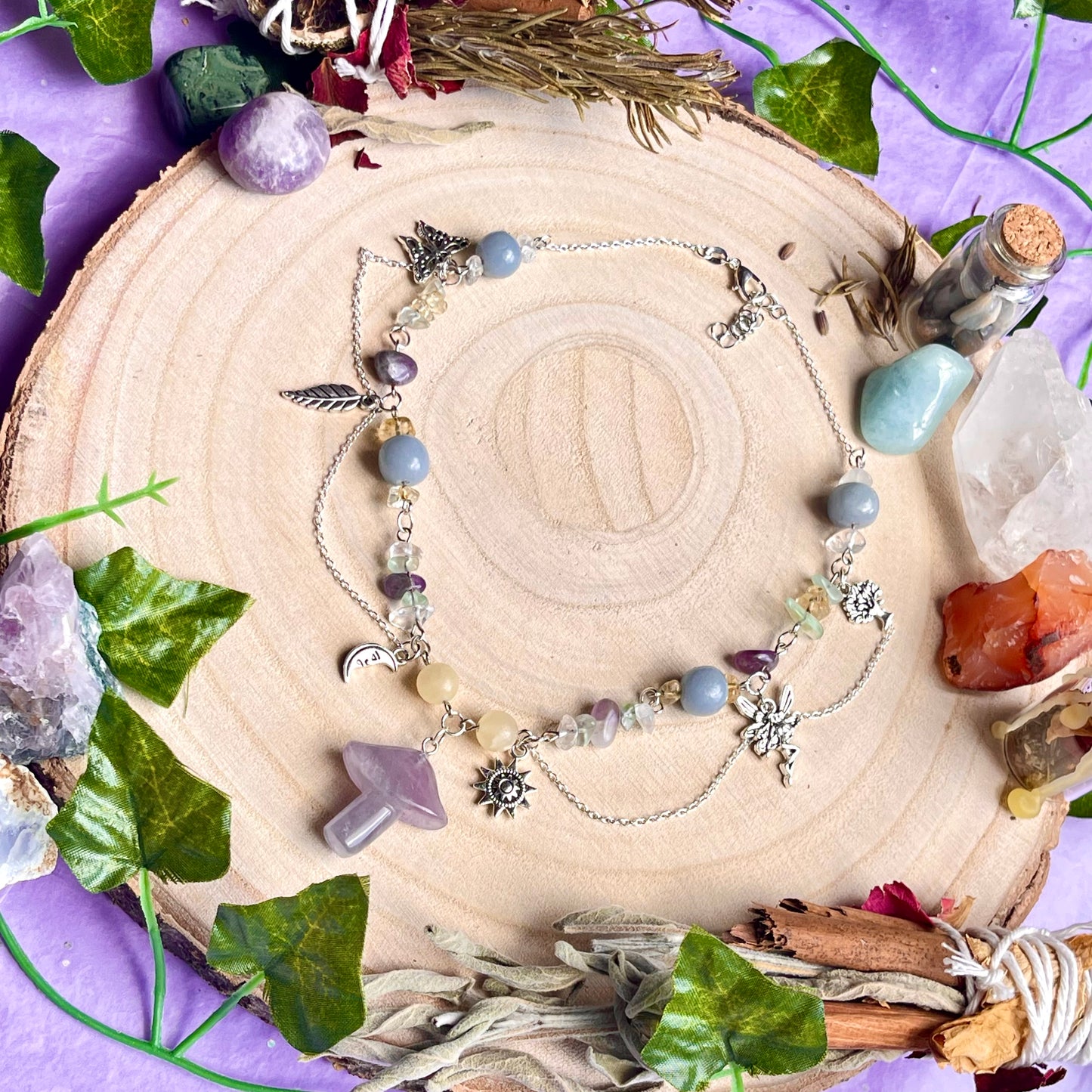 a fairies garden necklace